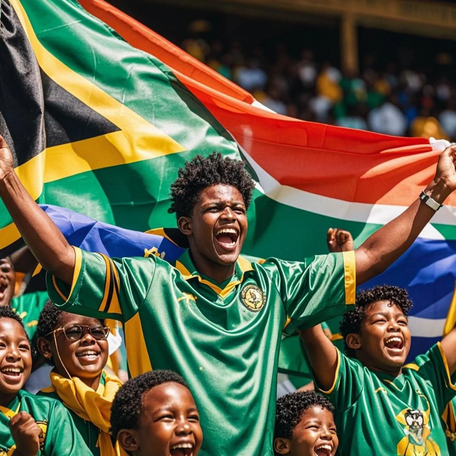 Drapeau de l'Afrique du Sud avec œillets en laiton pour jeux olympiques de 2024, événements sportifs, décorations de fête, 1,5 x 0,9 m
