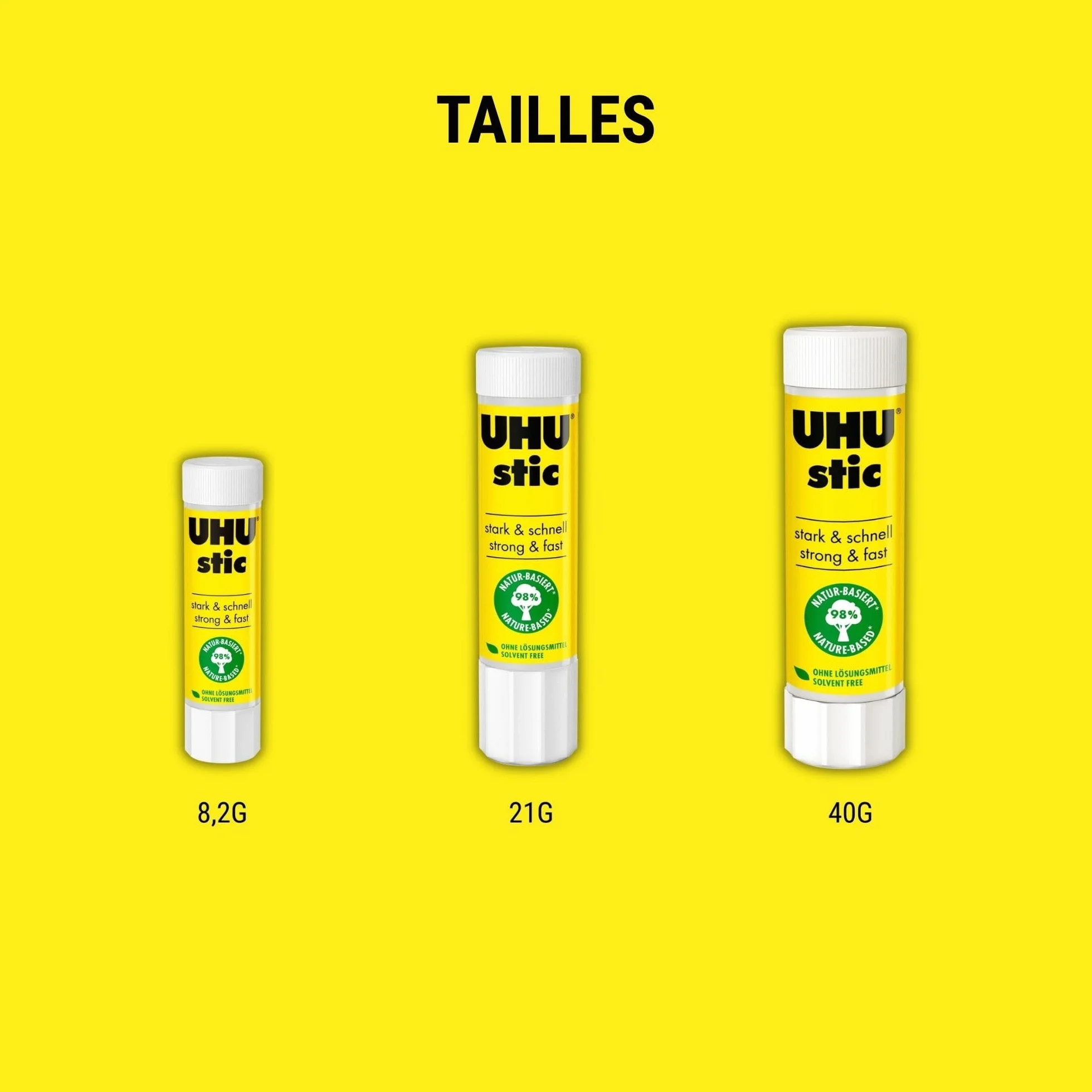 UHU Stic Bâton de Colle Sans Solvants Colle Enfant Lot de 5 x 21 g