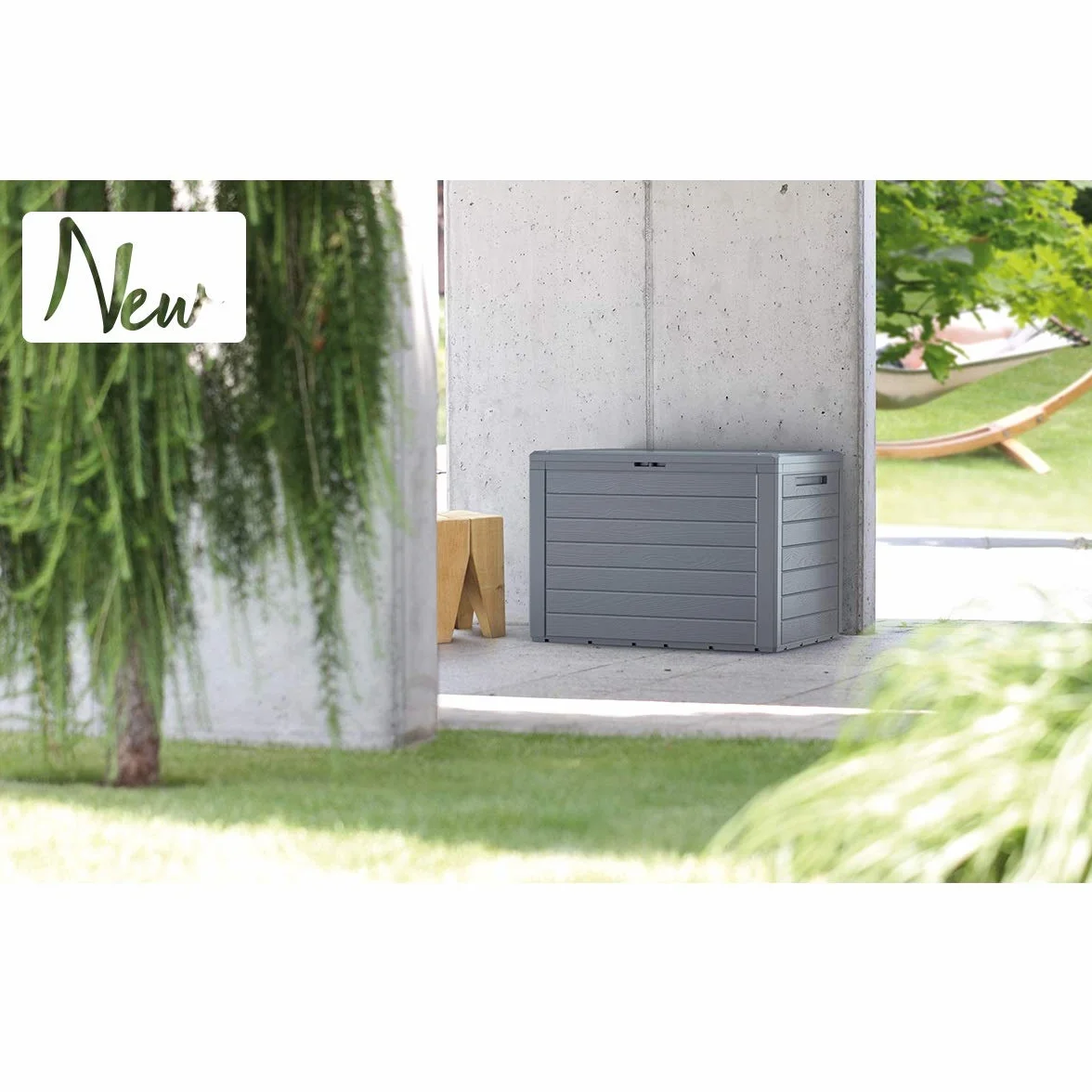 Prosperplast Woodebox coffre de jardin verrouillable 280 litres anthracite