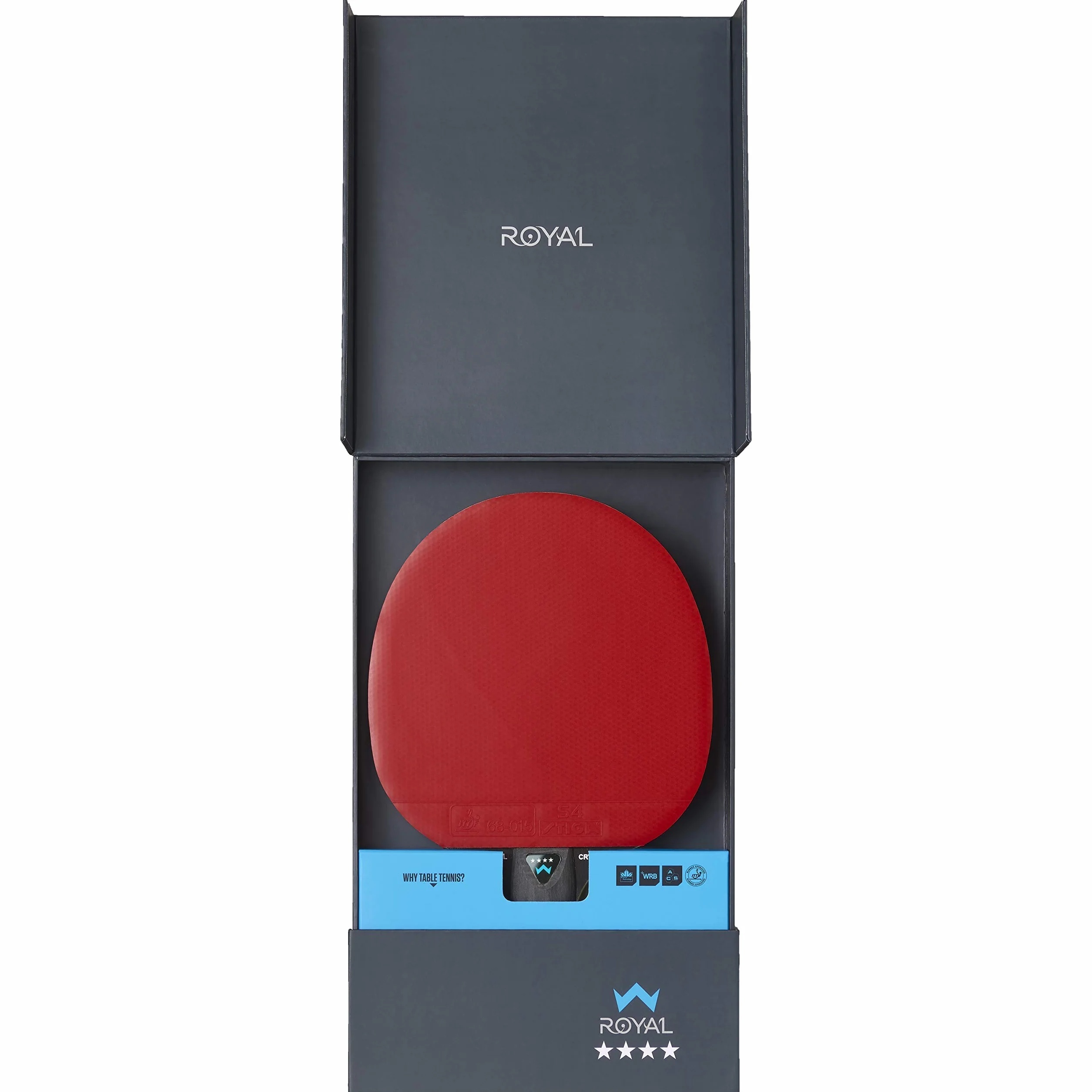 Stiga Royal 4-Star Table Tennis Ping Pong Bat, Black/Red