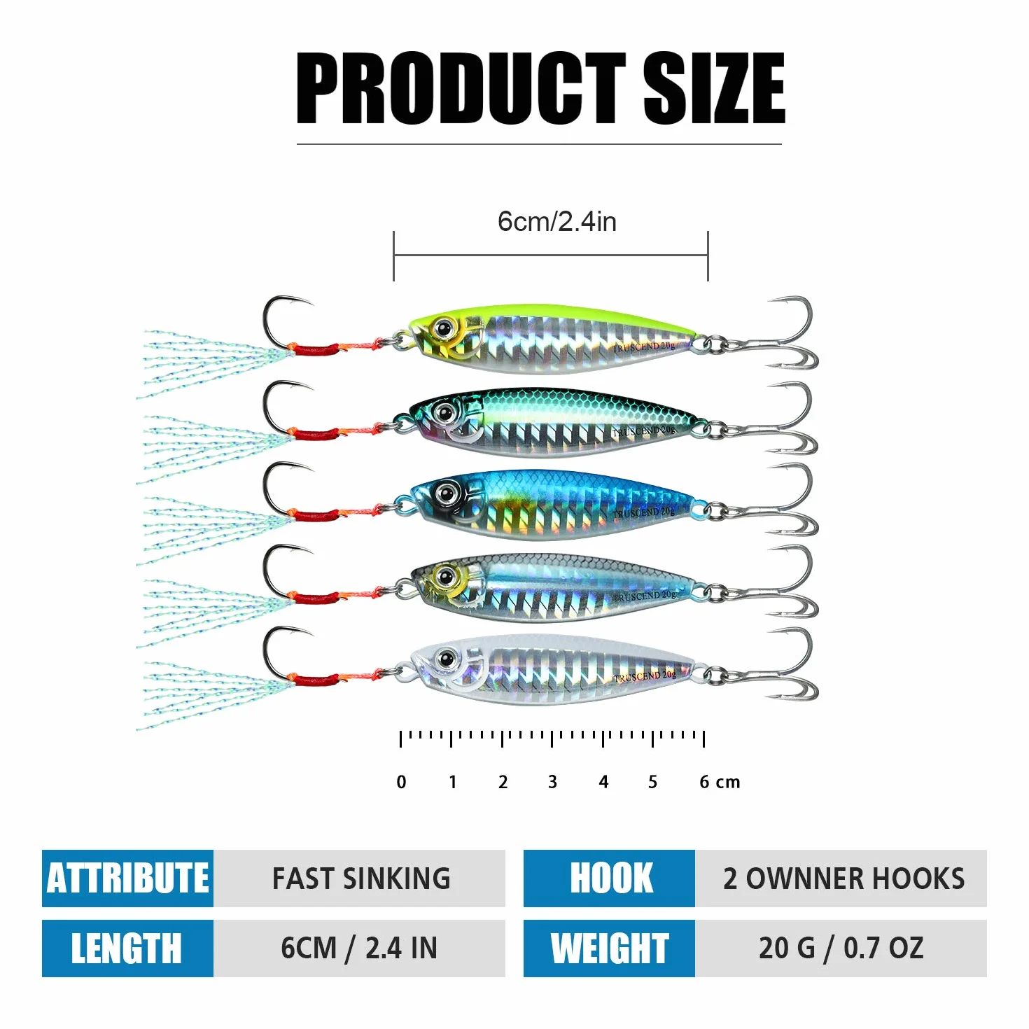 TRUSCEND Leurres Spinner de Pêche Excellents pour la nage ou Le Jigging en Eau Douce et Salée, Leurres Queue de Coq pour Truite, Bar, Brochet, Perche, Silure, Sandre, Appât à Lame avec Lame en Cuivre
