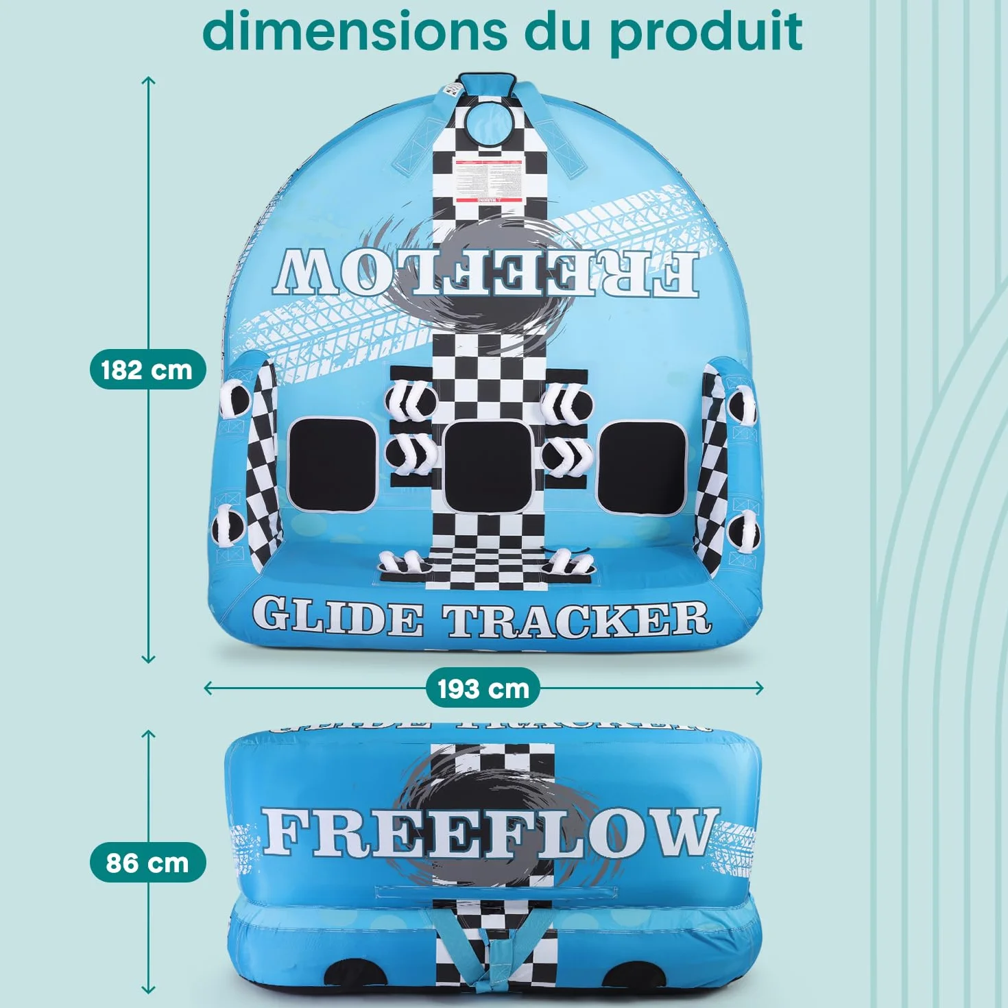 SereneLife Tube de Remorquage Gonflable Robuste