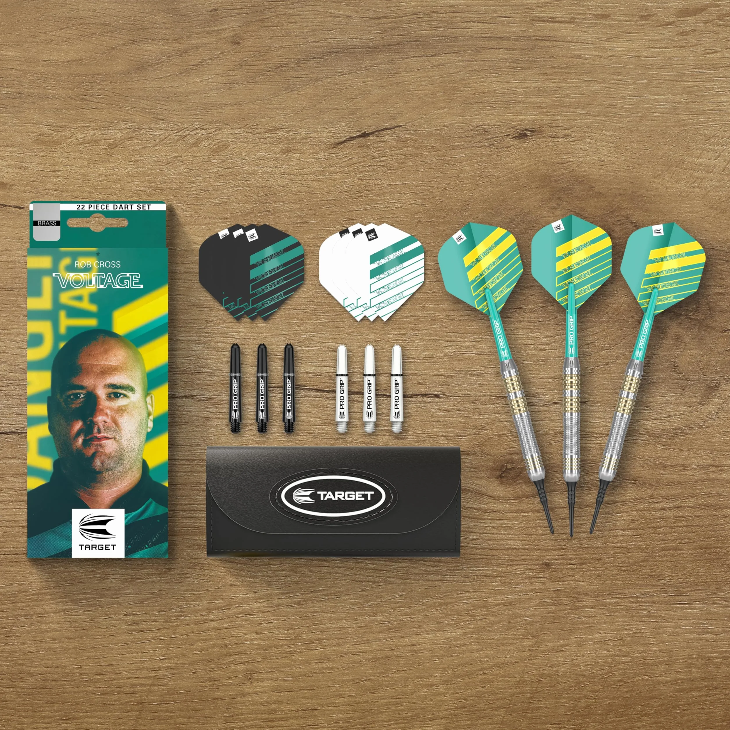 Target Darts Rob Cross 18G Set de fléchettes à Pointe Souple en Laiton