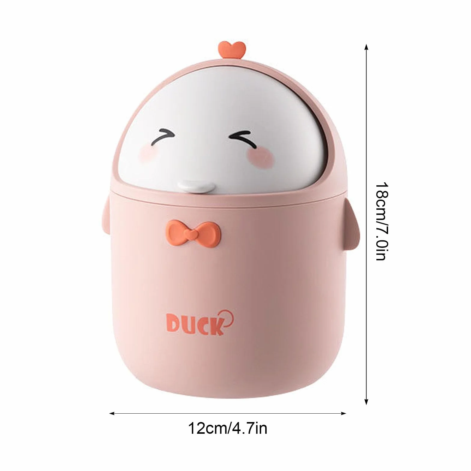 Mini Poubelle de Table avec Couvercle, Motif Dessin Animé Mignon, Panier de Bureau Portable