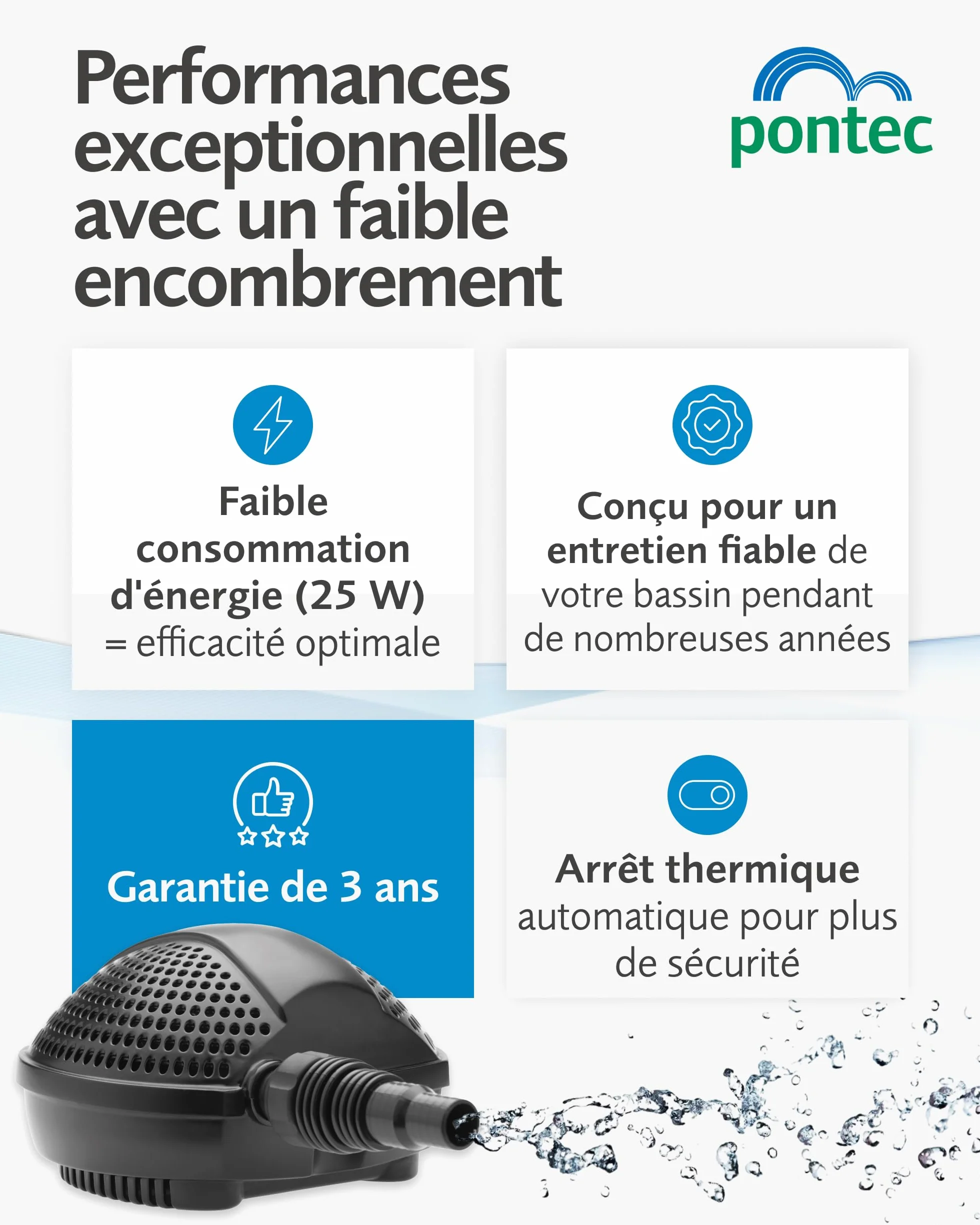 PONTEC PondoMax Eco 1500 Pompe à Filtre