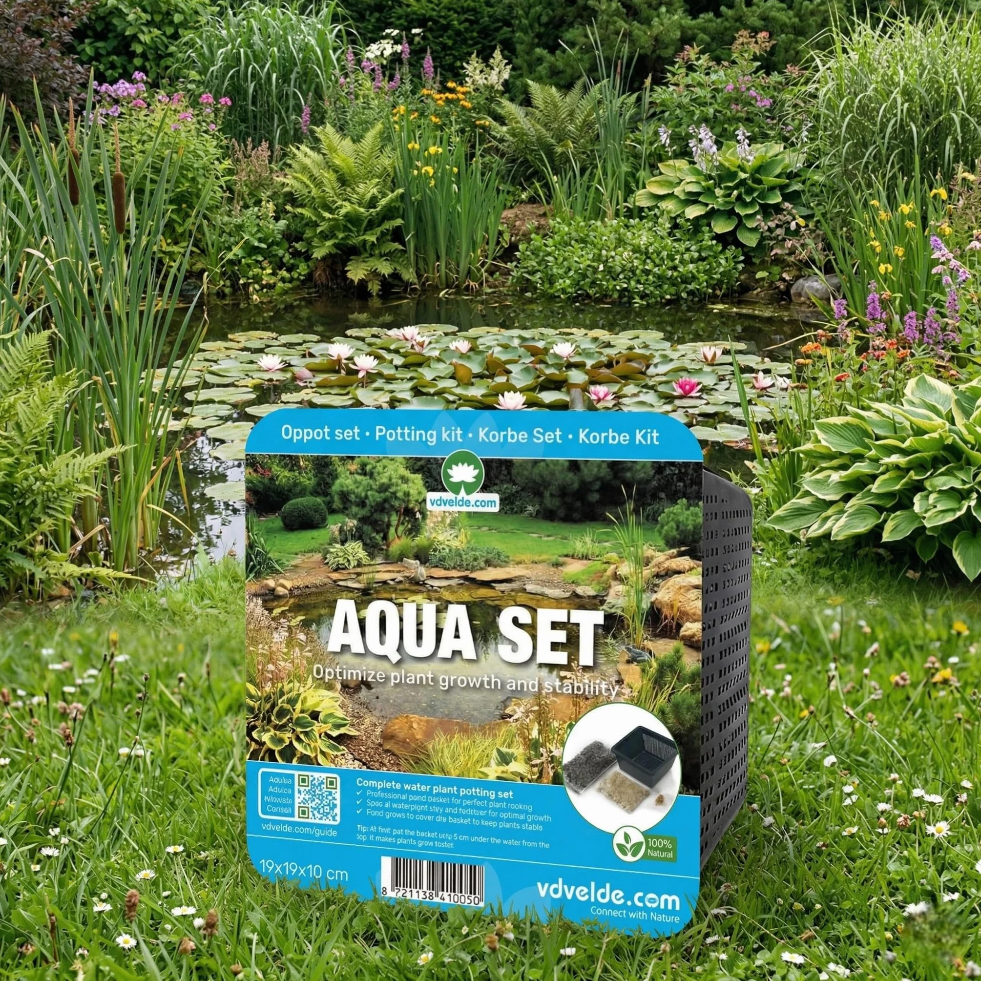 Vdvelde Aqua Set Panier de Plantation Bassin 19x19 cm Lot de 3