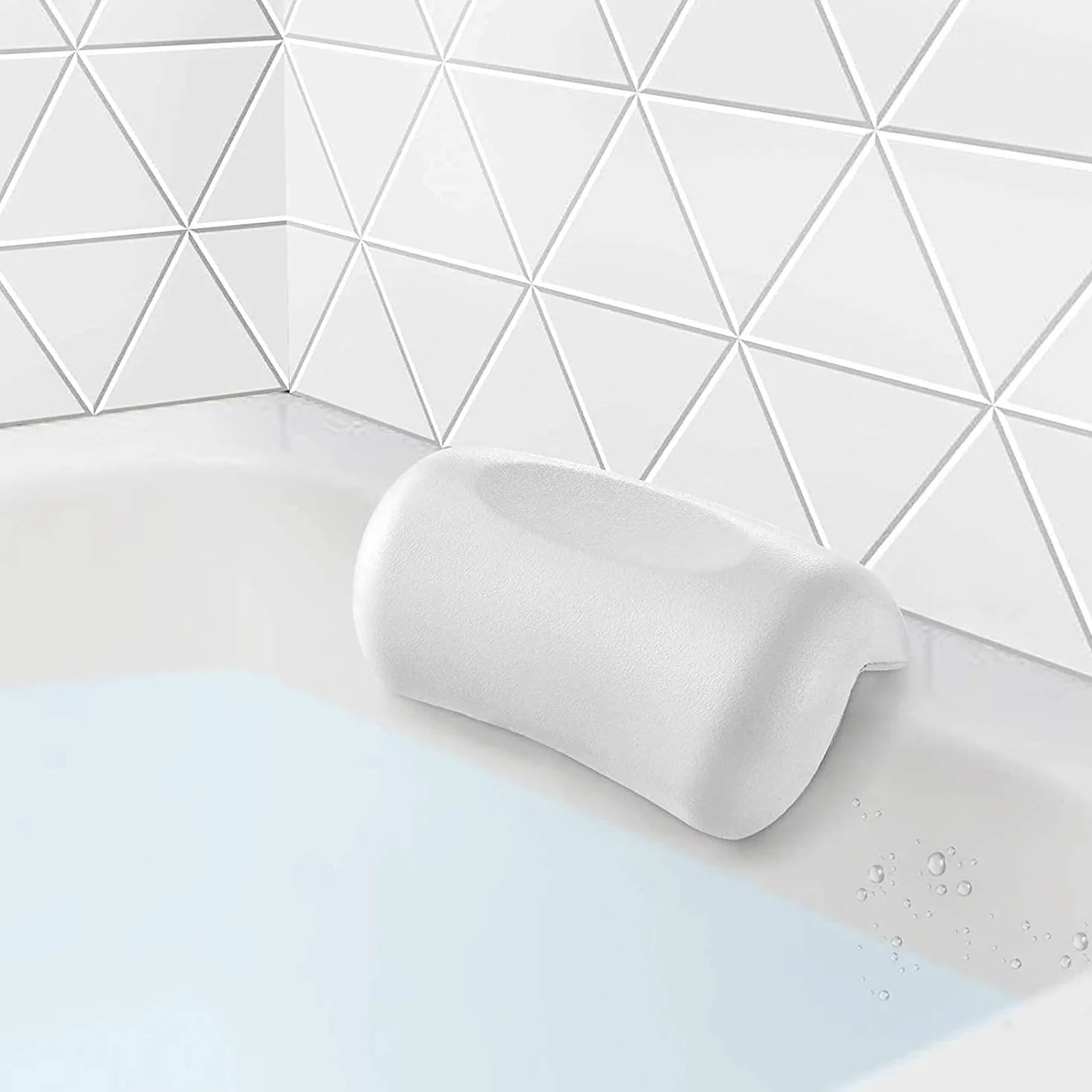 Lonkenn Coussin de Bain Imperméable PU avec Ventouses Ergonomique pour Baignoire