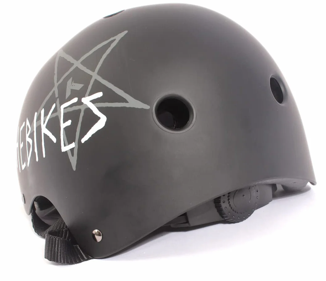 KHE Pro BMX Freestyle Casque Enfants Skate Scooter Mat Noir Taille S 48-54cm