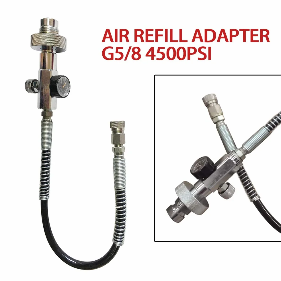 Station de remplissage de paintball 4500 PSI, kit de chargement pour station de remplissage de paintball PCP, adaptateur de chargement pour station de remplissage PCP pour station de
