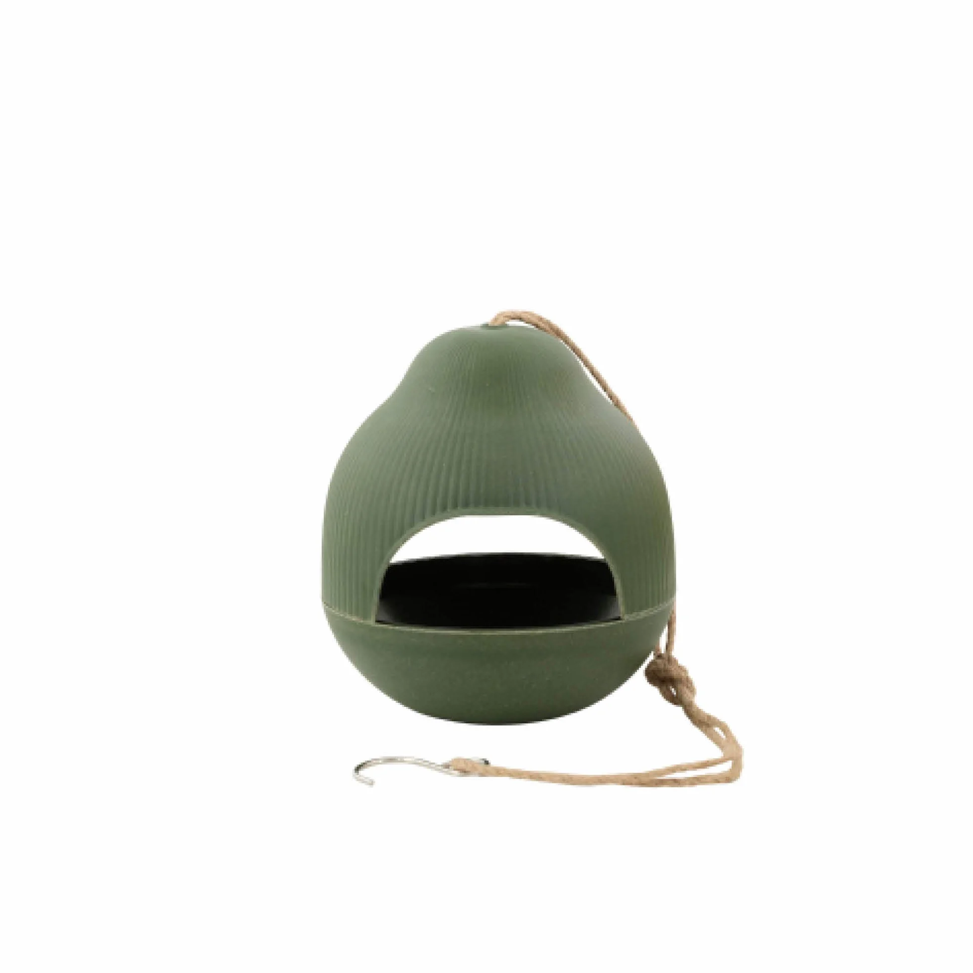 Point-Virgule mangeoire à Oiseaux en Fibre de Bambou Vert 18.2cm H 19cm