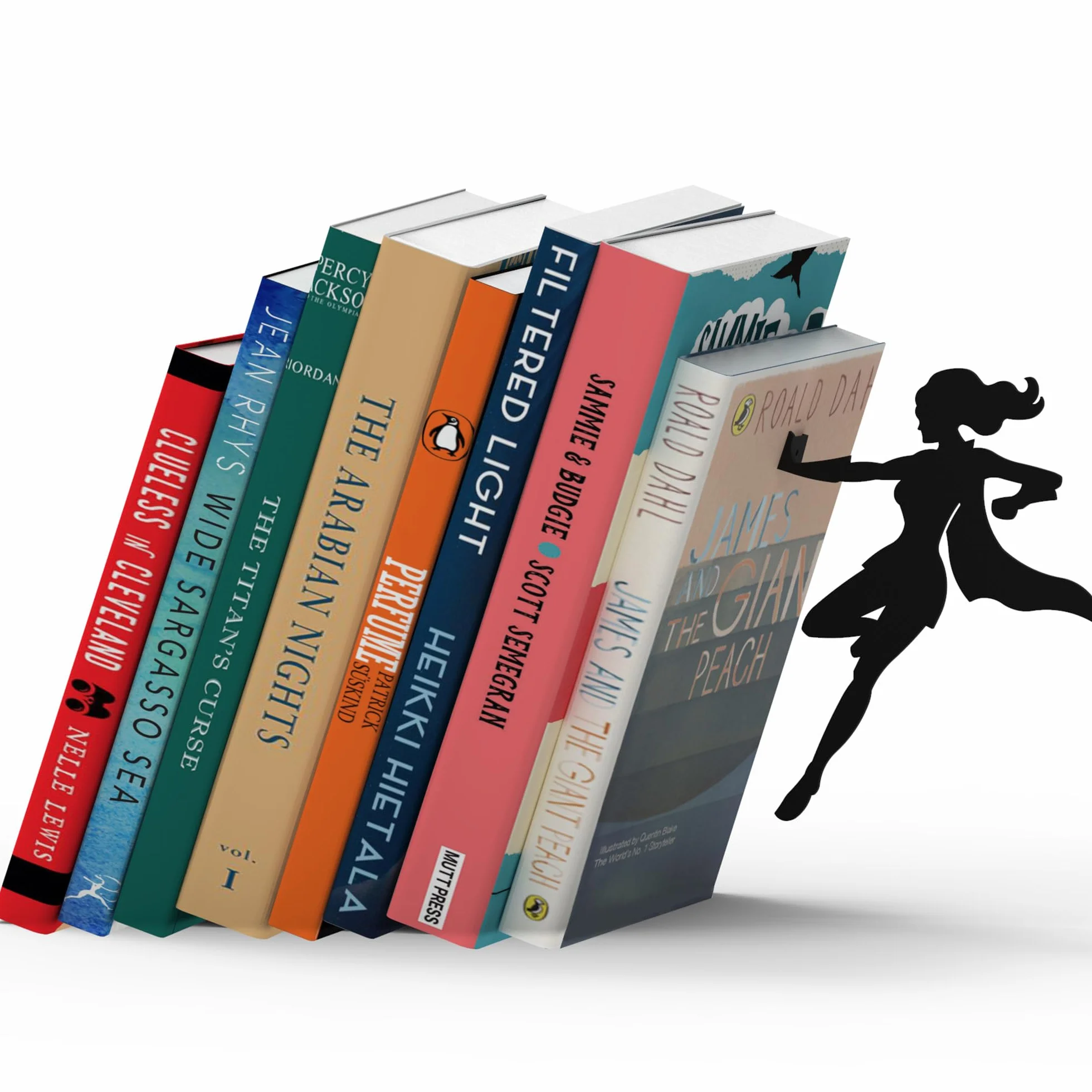Artori Design Support pour extrémité d'étagère Livres, métal, Noir