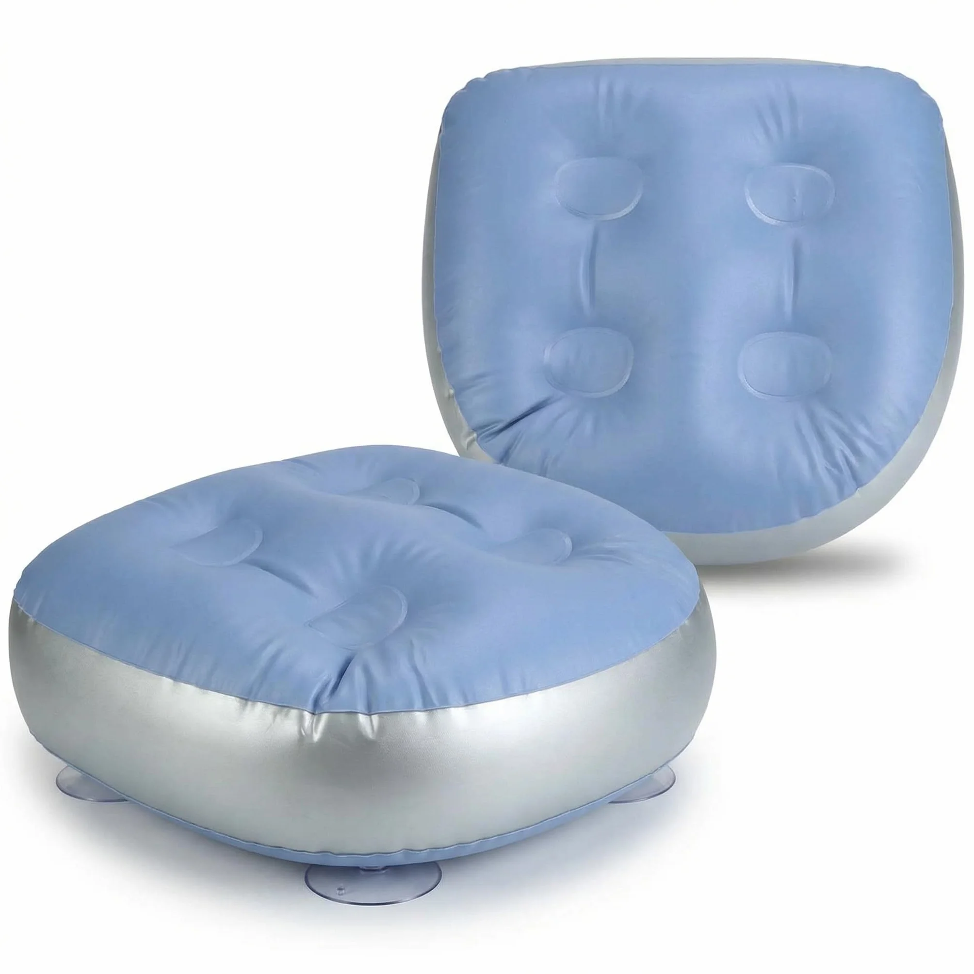 QWORK 2 Pièces Coussin de Siège Gonflable Spa Baignoire avec 4 Ventouses