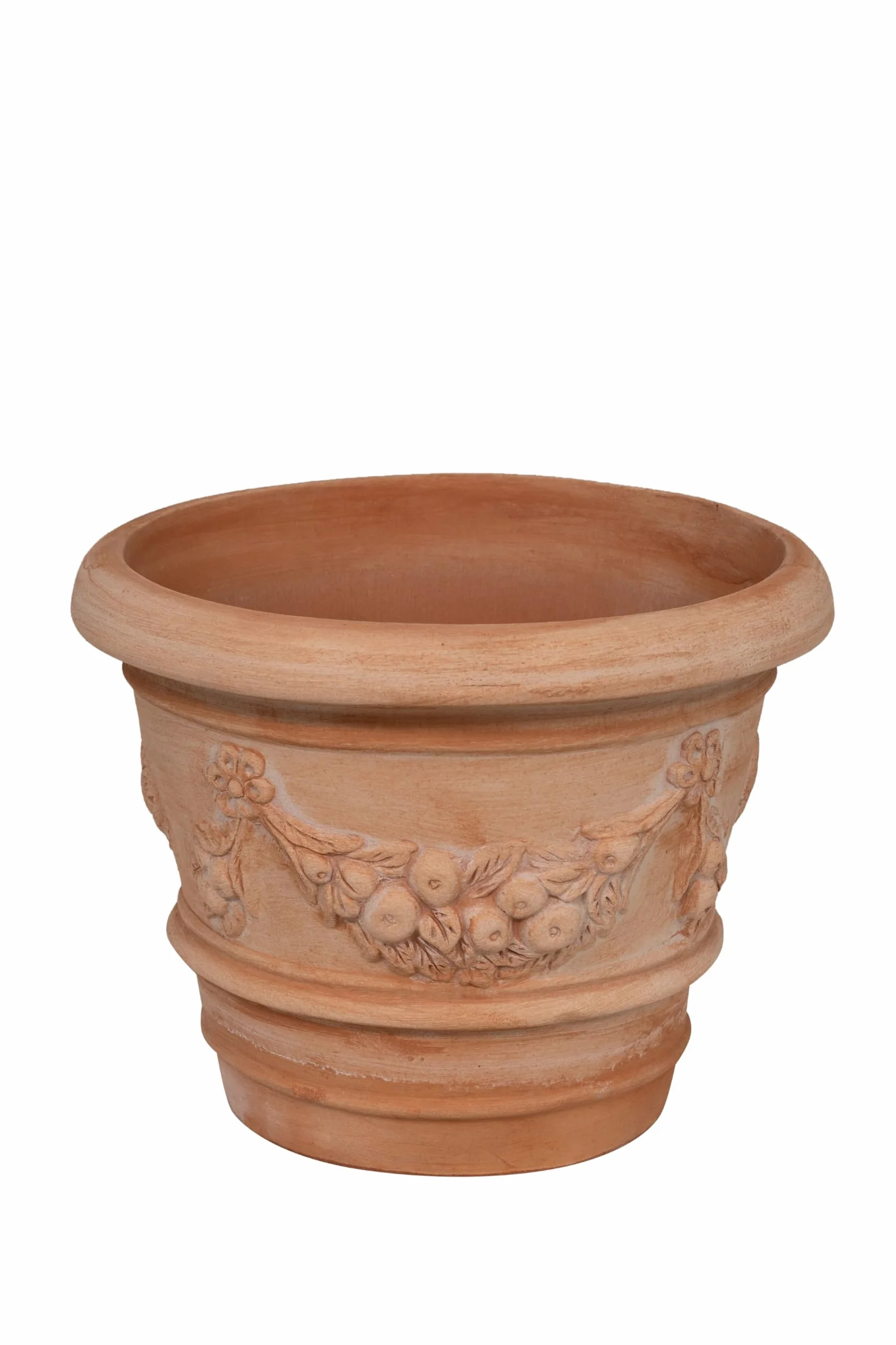 Vase en terre cuite Toscane L40xPR40xH30 - Grand pot extérieur intérieur - Made in Italy