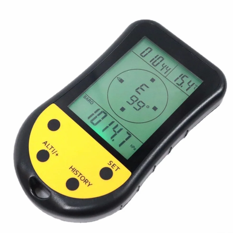 Altimètre numérique pour voiture, altimètre, thermomètre hygromètre, écran LCD rétroéclairé, altimètre numérique pour camping en plein air