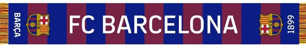 Écharpe officielle sous licence FC Barcelone, mécanisme de tissage n° 29 5004 BUT29, bleu et rouge, 140