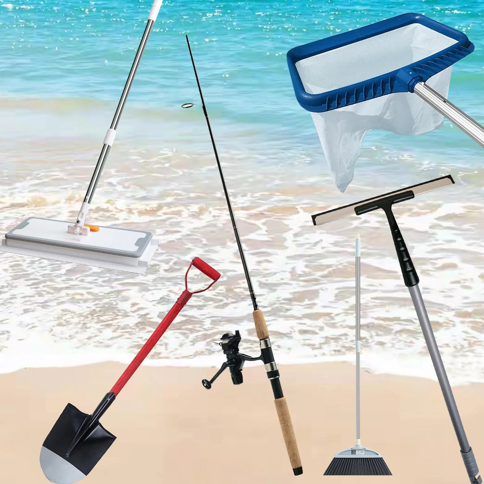 CANIPHA Clips en V pour Brosse Piscine, Clips pour Poteaux Piscine en Acier Inoxydable, Accessoires de Piscine