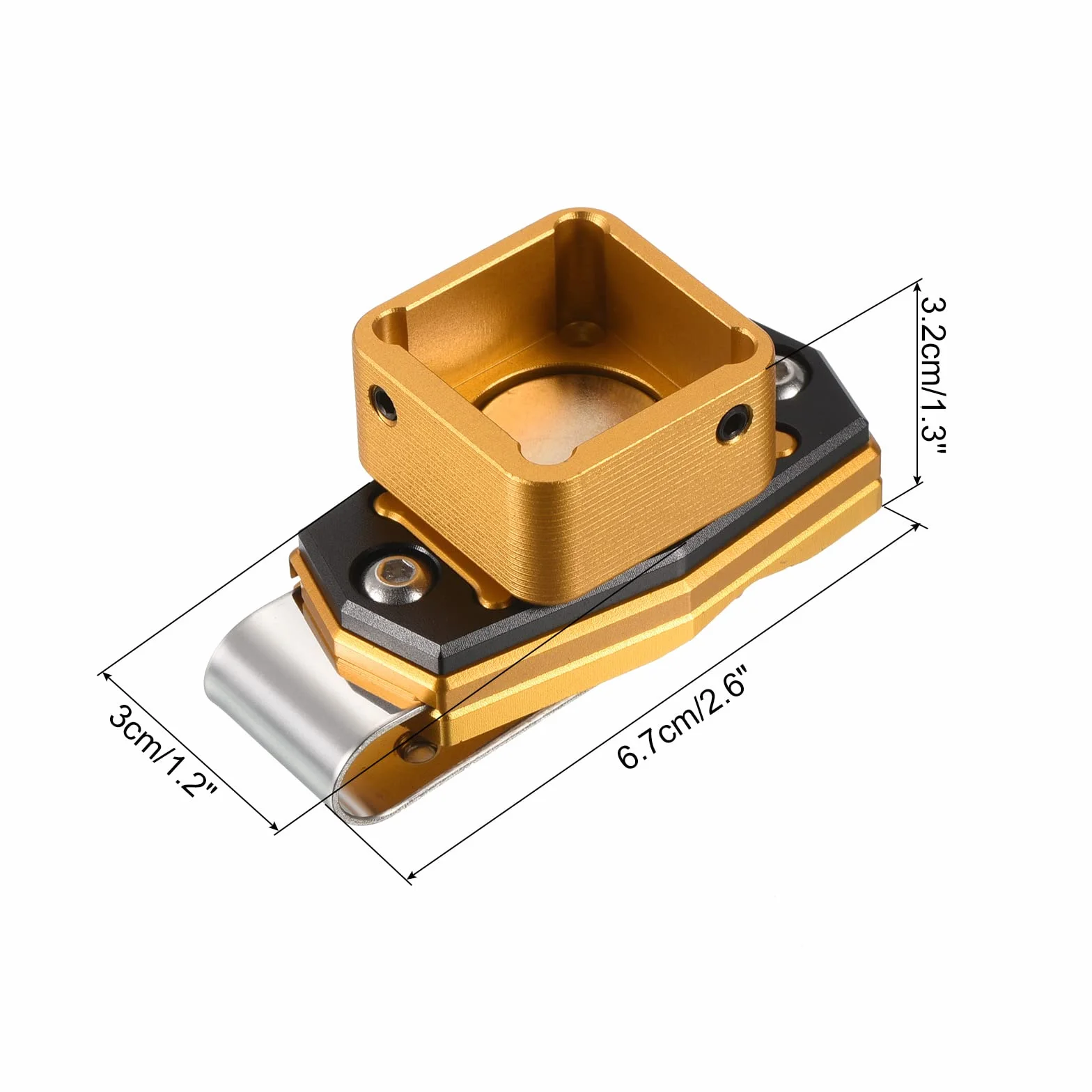 PATIKIL Porte-Craie magnétique en Alliage d'aluminium pour Queue de Billard avec Clip Ceinture pour Accessoires de Sport Snooker