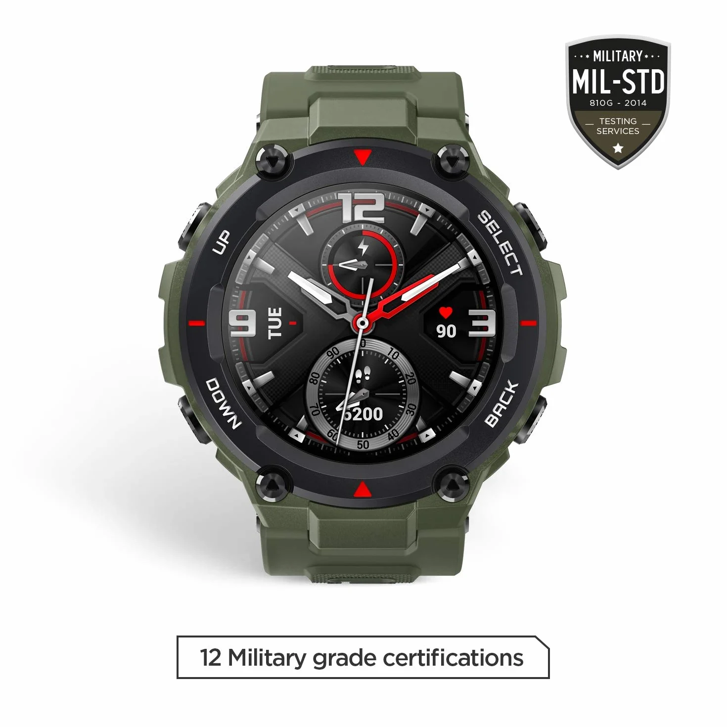 Amazfit T-Rex Montre Connectée 1,3" Etanche GPS 14 Modes Sportifs Vert