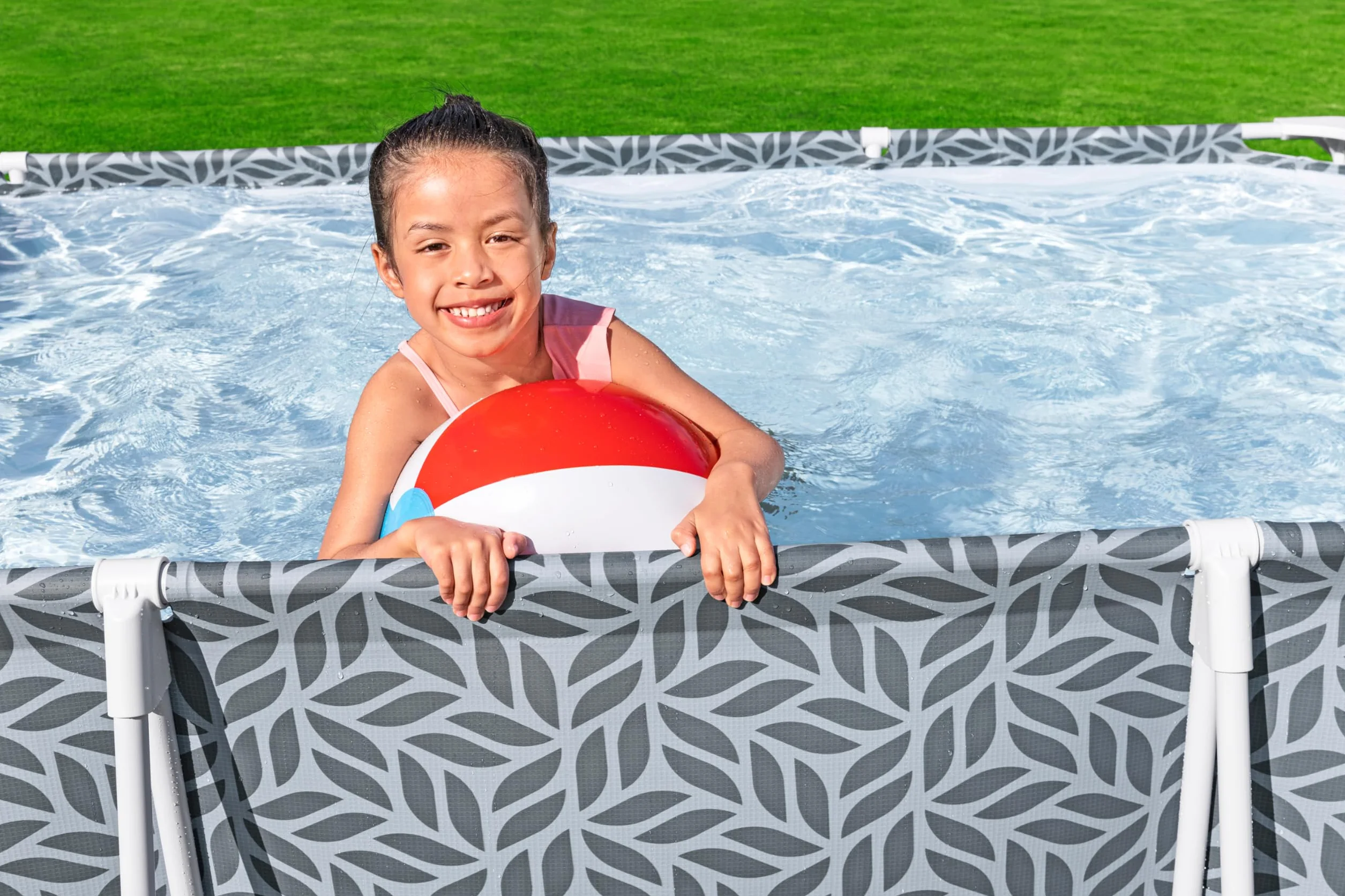 Piscine Hors Sol rectangulaire Steel Pro™ imprimée Graphique 366 x 201 x 66 cm