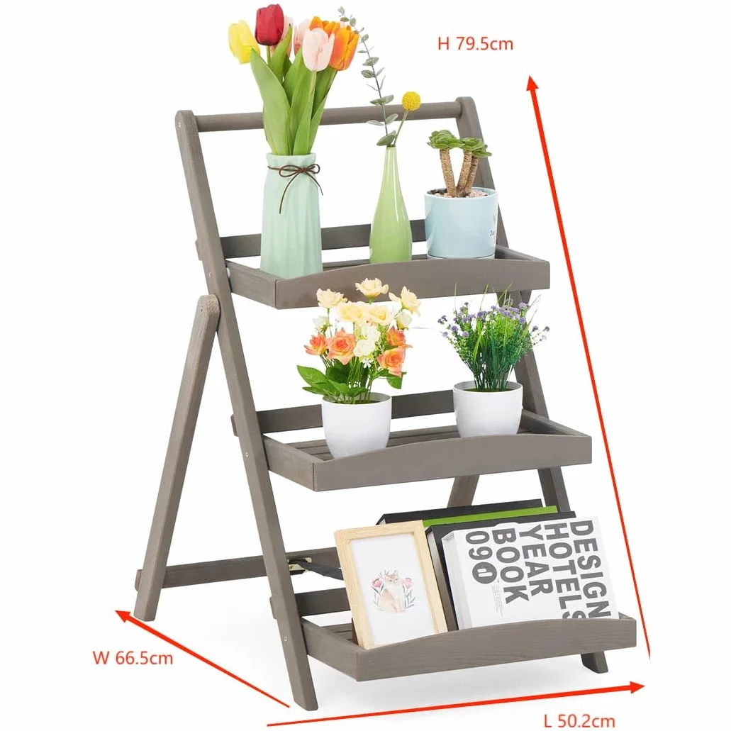 WERKA PRO Étagère de Jardin en Bois 66,5x50,2x79,5cm