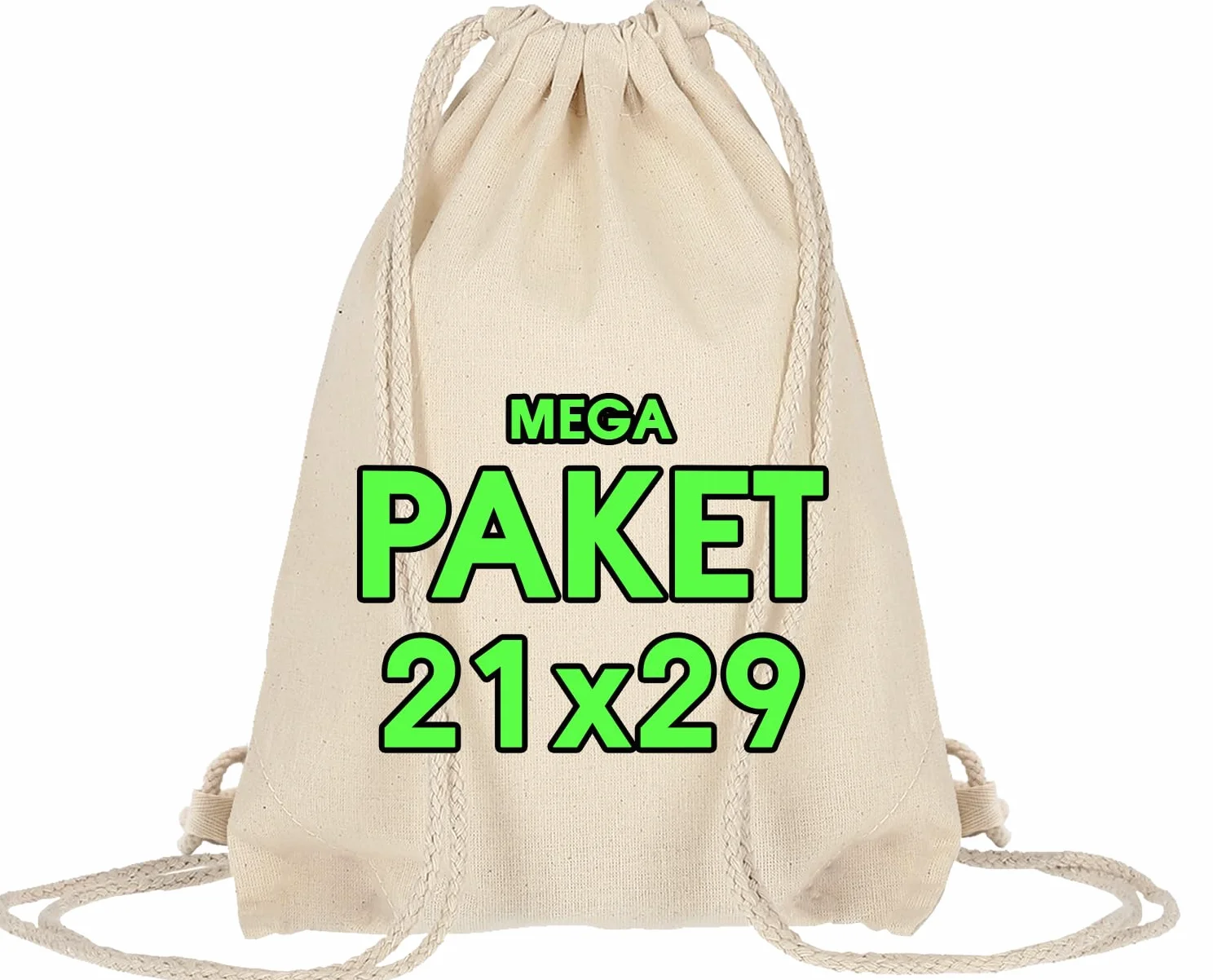 ELES VIDA Sac en Coton pour Enfants, 21 x 29 cm - Petit Sac de Sport et à Dos en Tissu, Jute Certifié Oeko-TEX®
