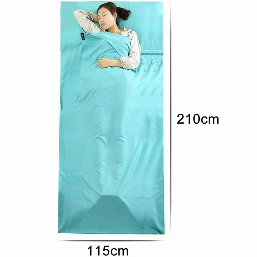 Queta Sac de Couchage Sac de Couchage de Drap Sac de Couchage Rectangulaire Ultraléger pour Voyage