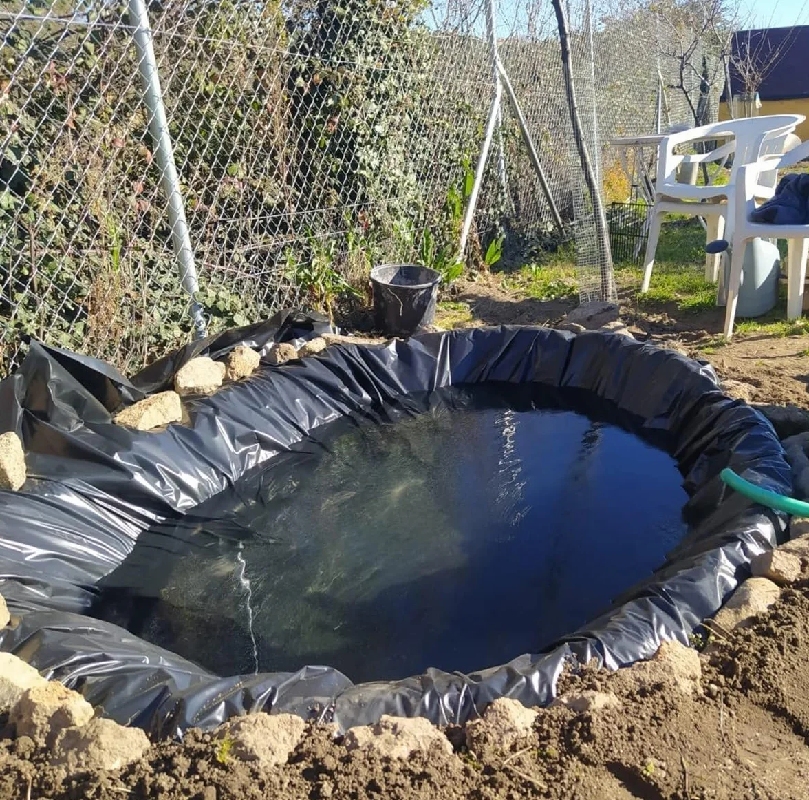 Bache pour Bassin de Jardin 3x2m Robuste Doublure Étang Koi résistante UV intempéries 0.12mm