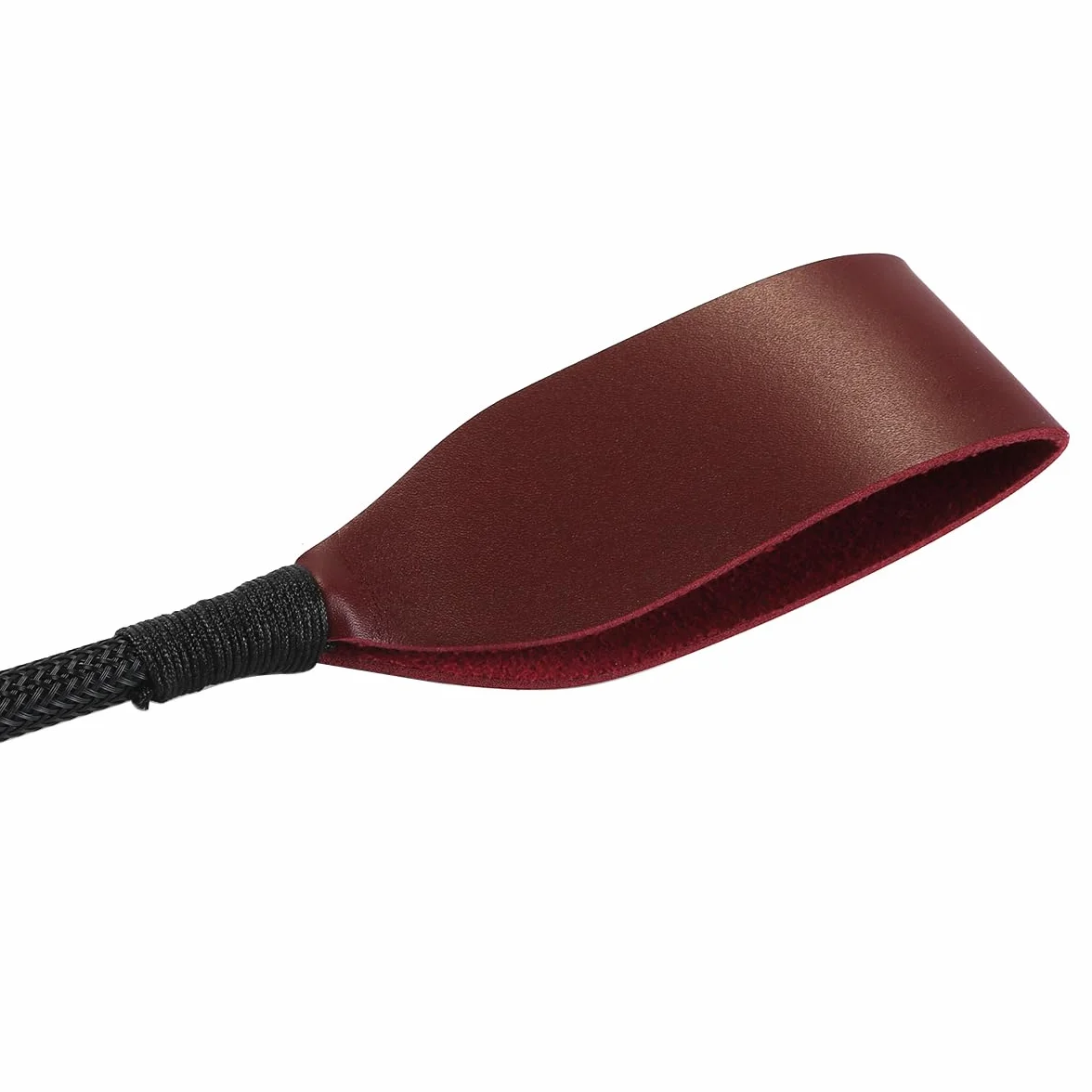 Cravache d'équitation 34 cm avec poignée en gel antidérapant (rouge rétro)