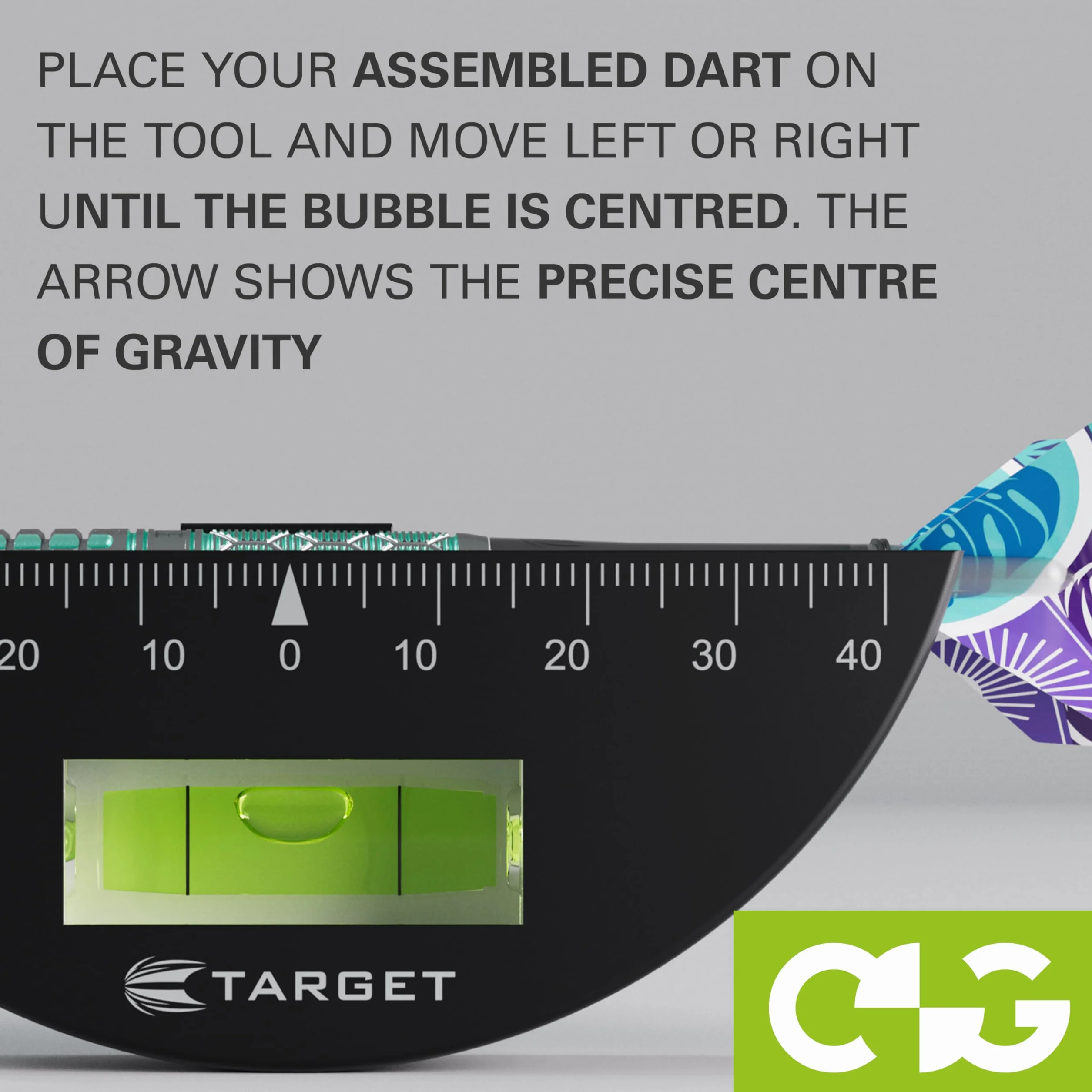 Target Darts Outil d'identification du Centre de gravité