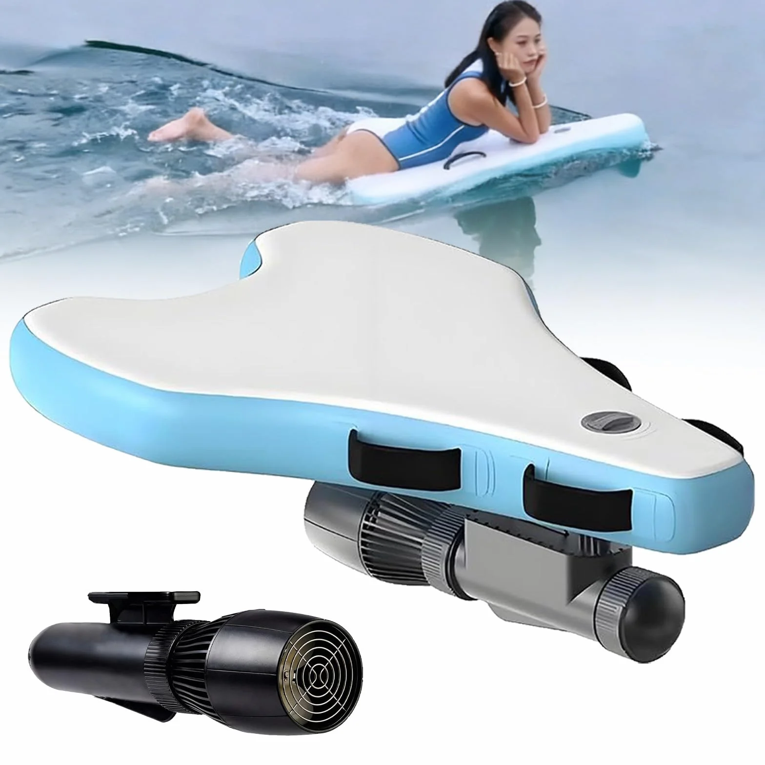 Planche de Surf électrique 500 W / 700 W avec Moteur, propulseur sous-Marin 24 V, Batterie pour ailerons de Surf et de Sup, pour Planche À Pagaie, Kayak, Bateau Pêche 700W