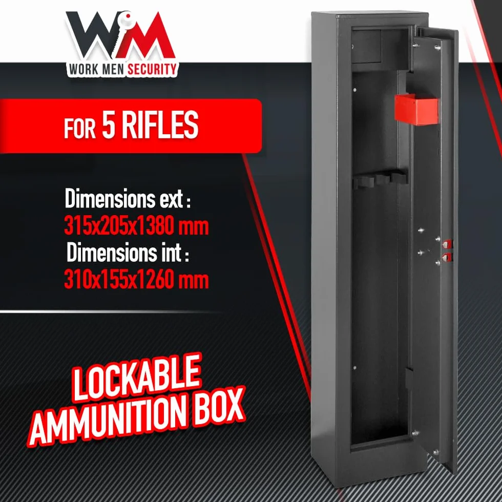 ARMOIRE A FUSIL A CLE 355X235X1420MM