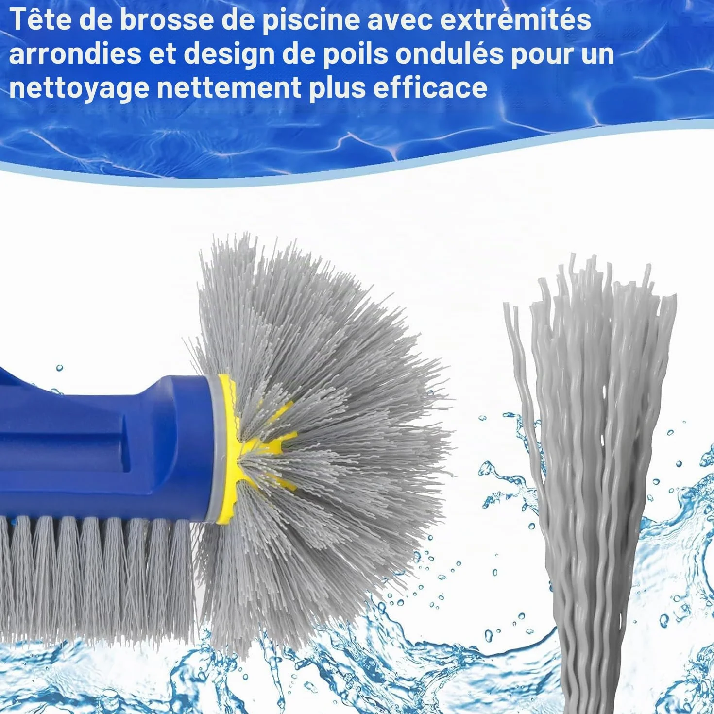 PooLiFE Brosse de piscine 31,75 cm extrémités rondes