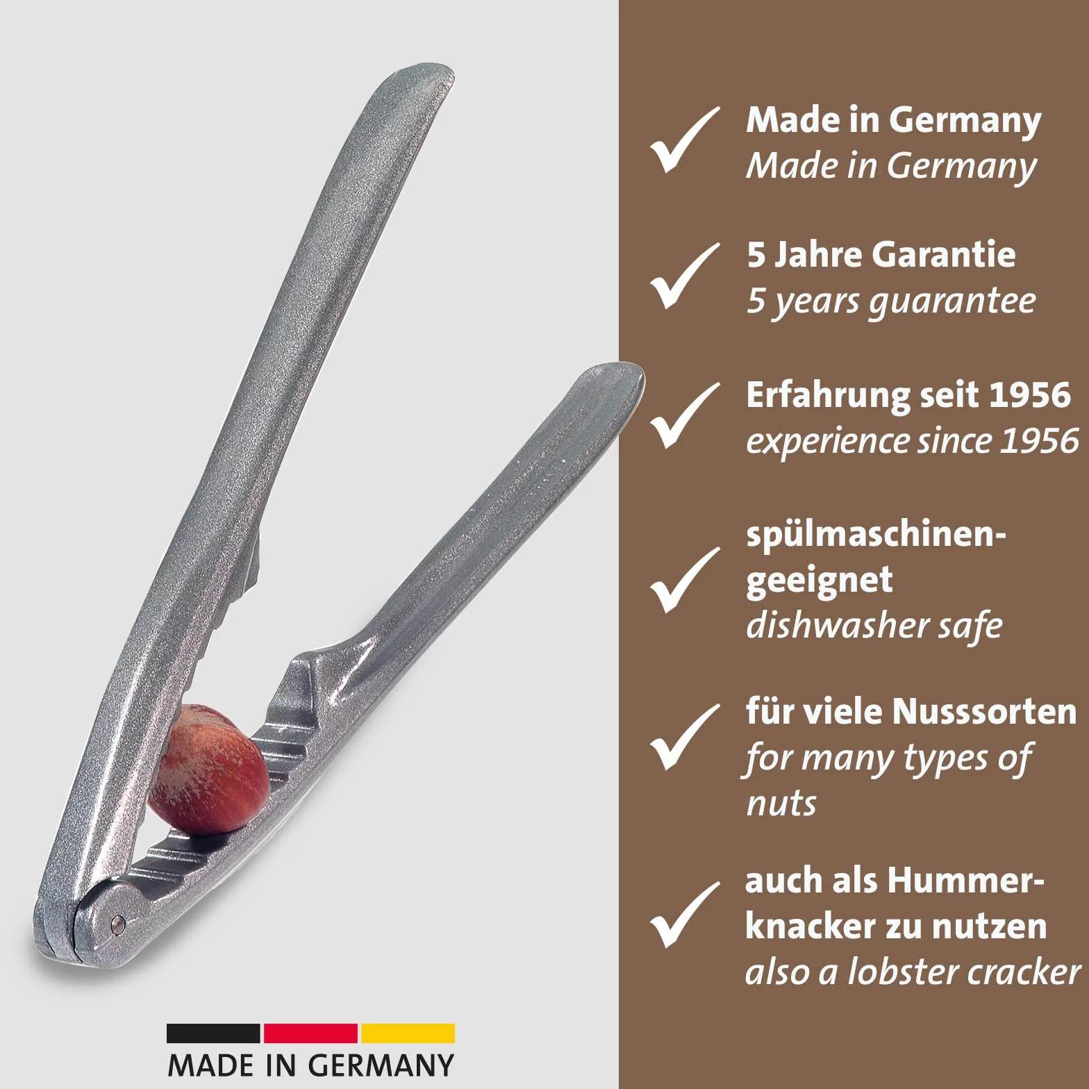 Westmark Casse-Noix Pince Casse Homard 15 cm Aluminium Argenté
