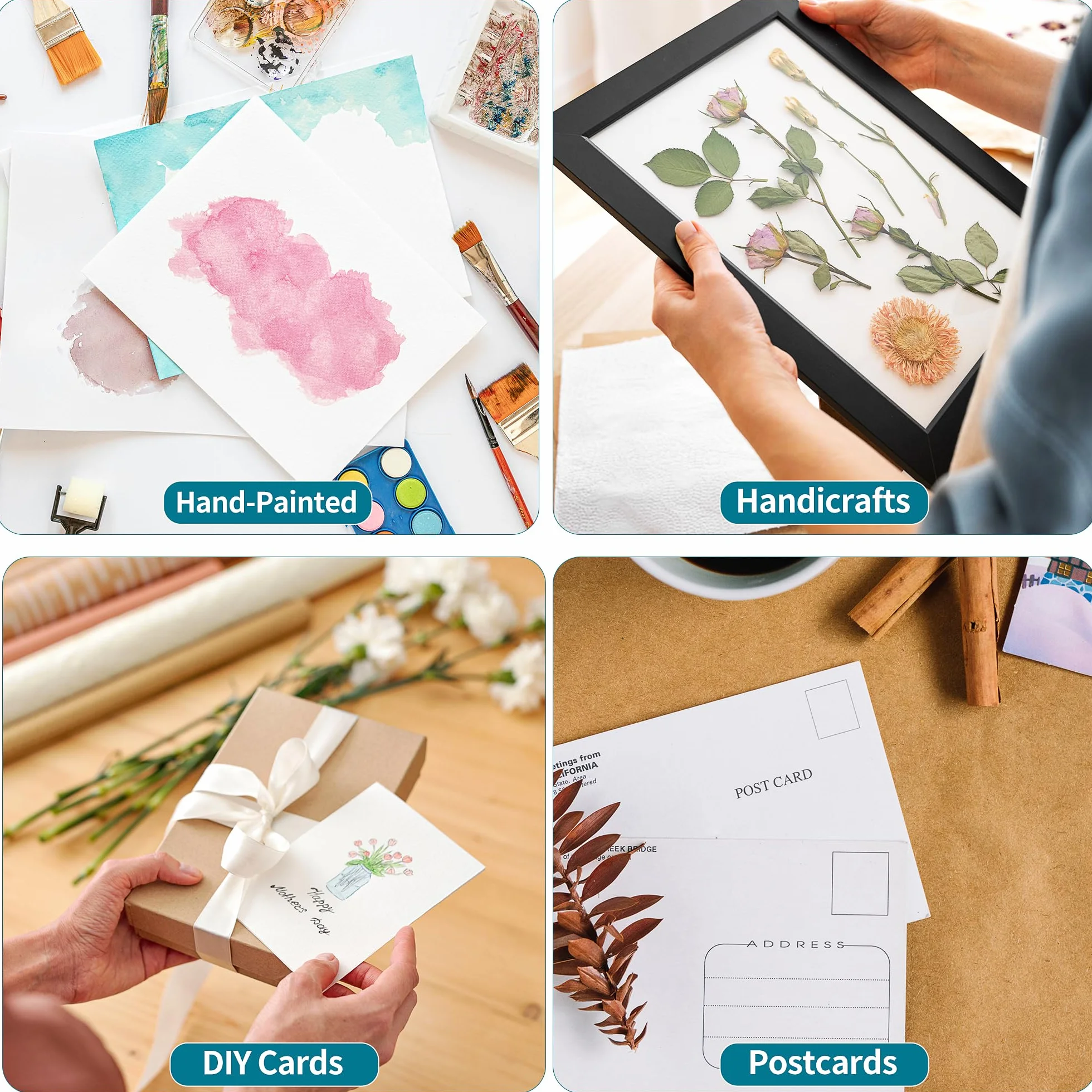Papier Cartonné Blanc A4 200 g/m² 70 Feuilles pour Imprimante Scrapbooking PAC05WHA470