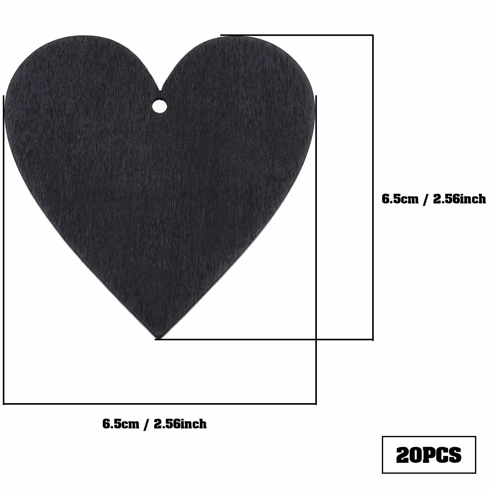 Lot de 20 mini tableaux noirs en forme de cœur en bois à suspendre pour décoration mariage