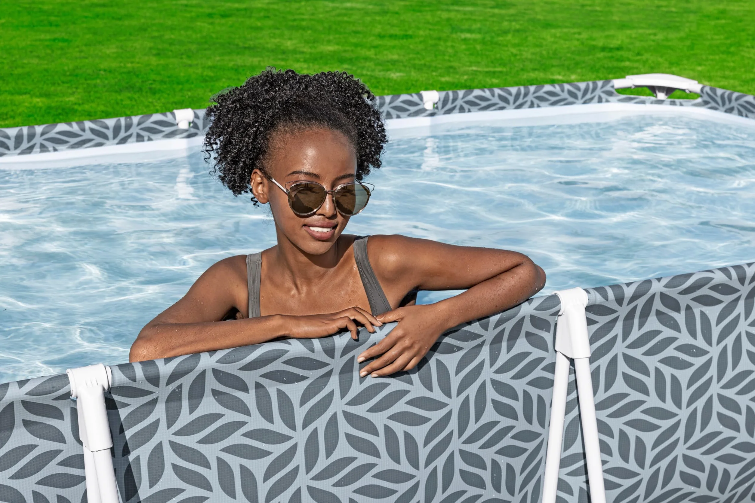 Piscine Hors Sol rectangulaire Steel Pro™ imprimée Graphique 366 x 201 x 66 cm