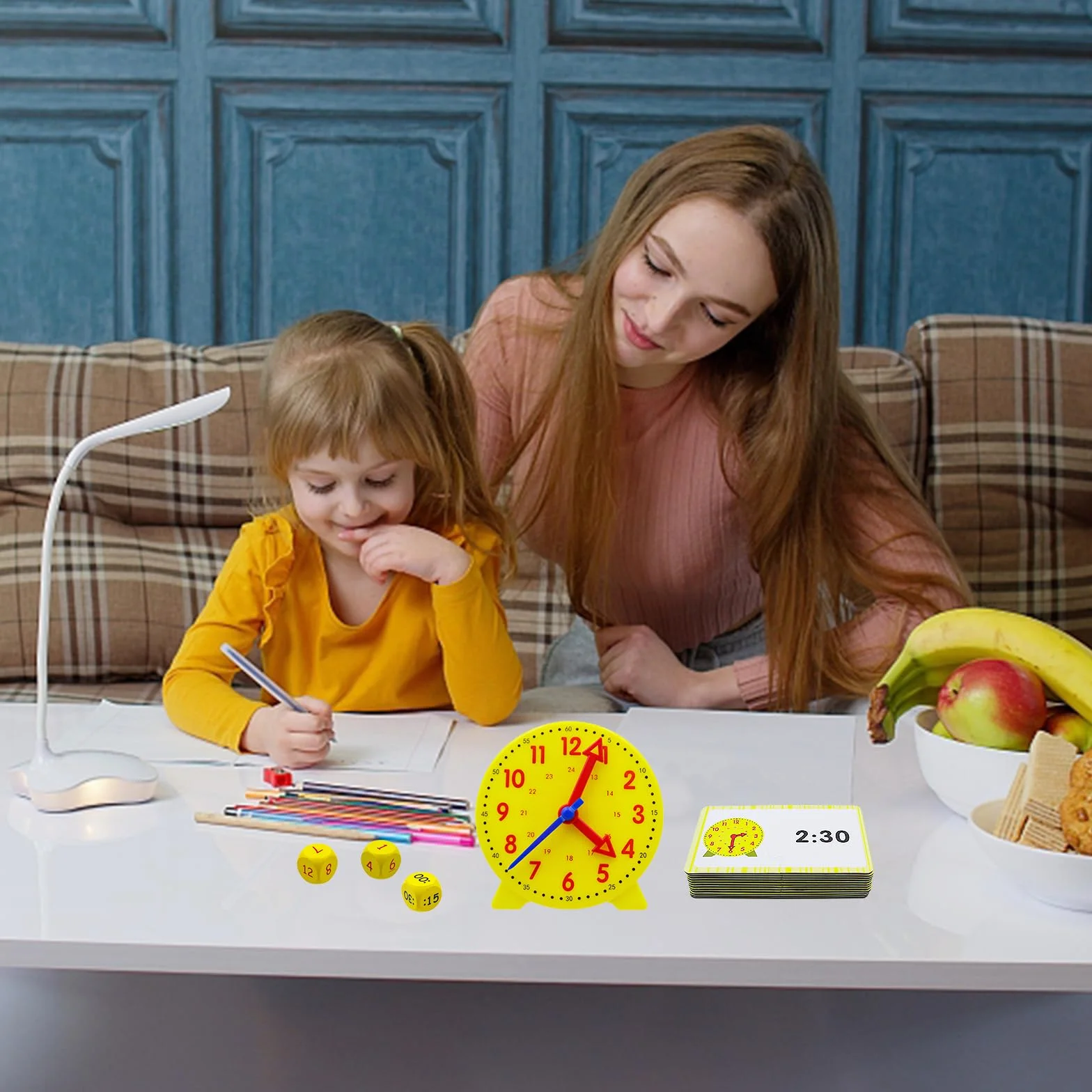 CONNECTION Horloge Enfant Apprentissage Heure Éducative Garçon Fille Apprendre l'Heure Maternelle Primaire