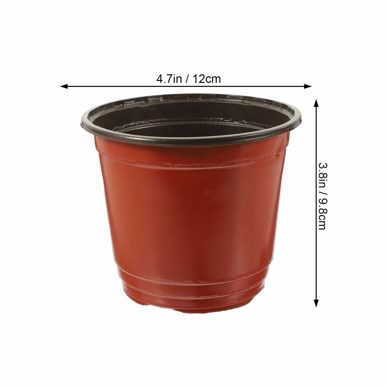 Lot de 50 Pots de Fleurs en Plastique pour Semences (120 mm) Jardin Maison