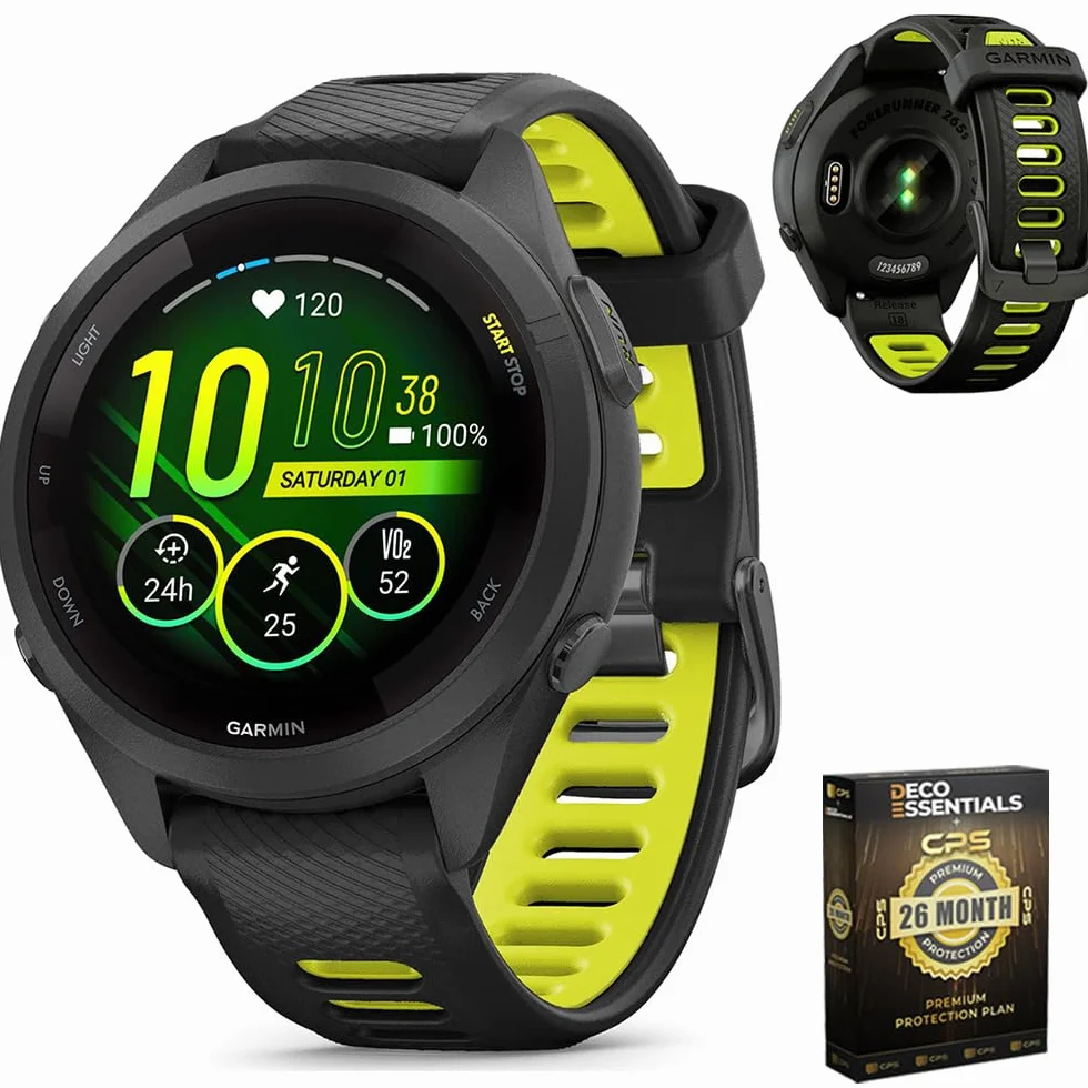 Garmin Forerunner 265S Montre intelligente GPS Noir/jaune