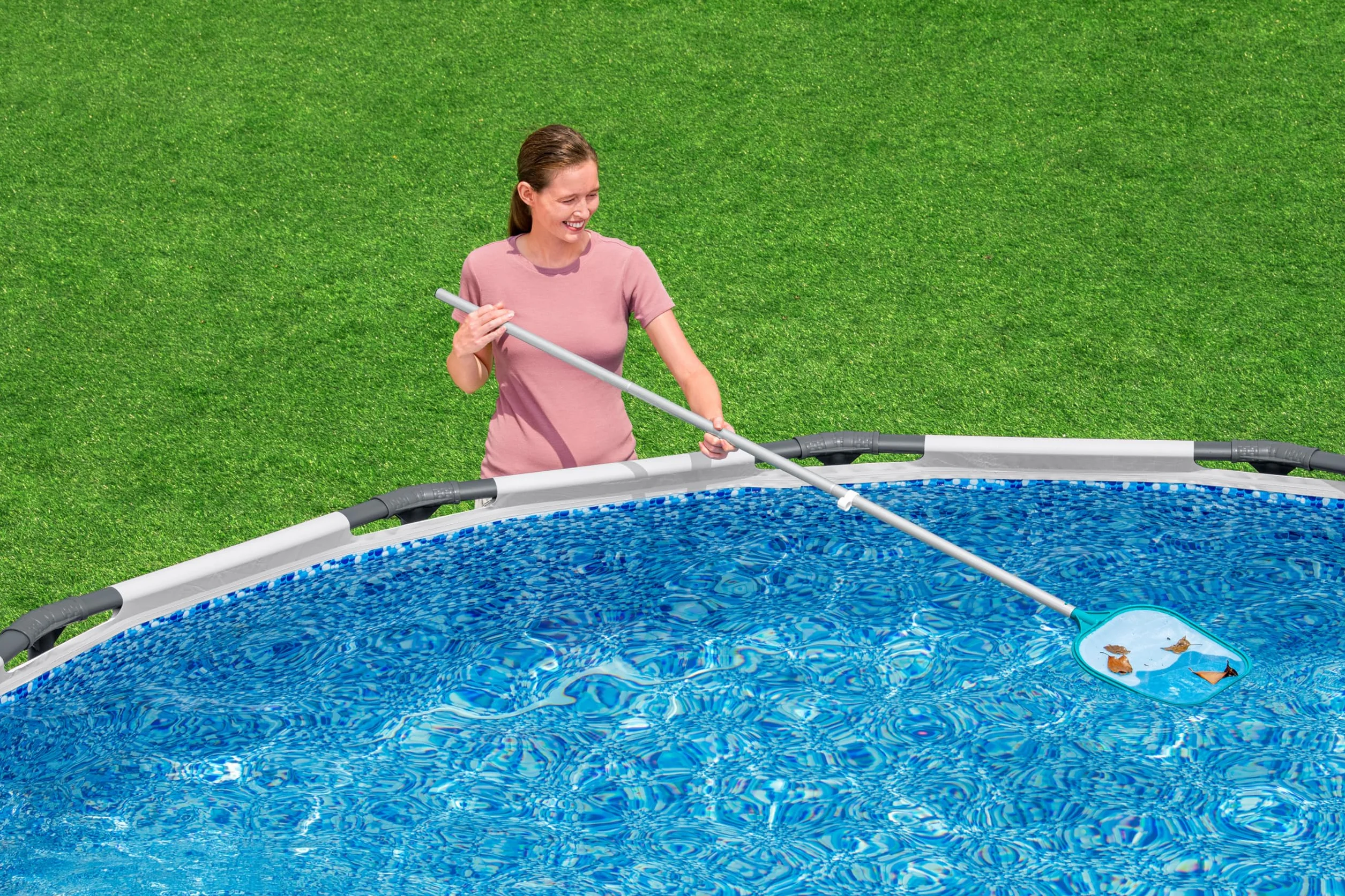 Bestway Kit de Nettoyage pour Piscine Épuisette et Tête d'Aspirateur 3,96 m