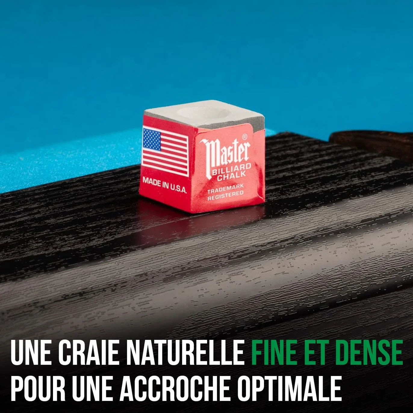 Craie de Billard Gris, Boîte de 12 Cubes Standards 21 mm, Craie pour Queue de Billard et Snooker, Adhérence Fine et Dense pour Contrôle, Effet et Précision de Tir