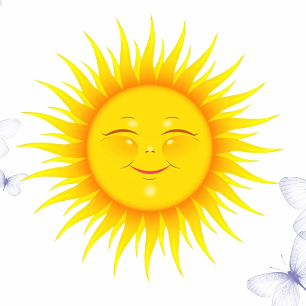 Veemoon Autocollants Muraux Soleil Cartoon PVC Chambre Enfant Décoration Facile Appliquer Enlever Sans Résidu Salon Cuisine
