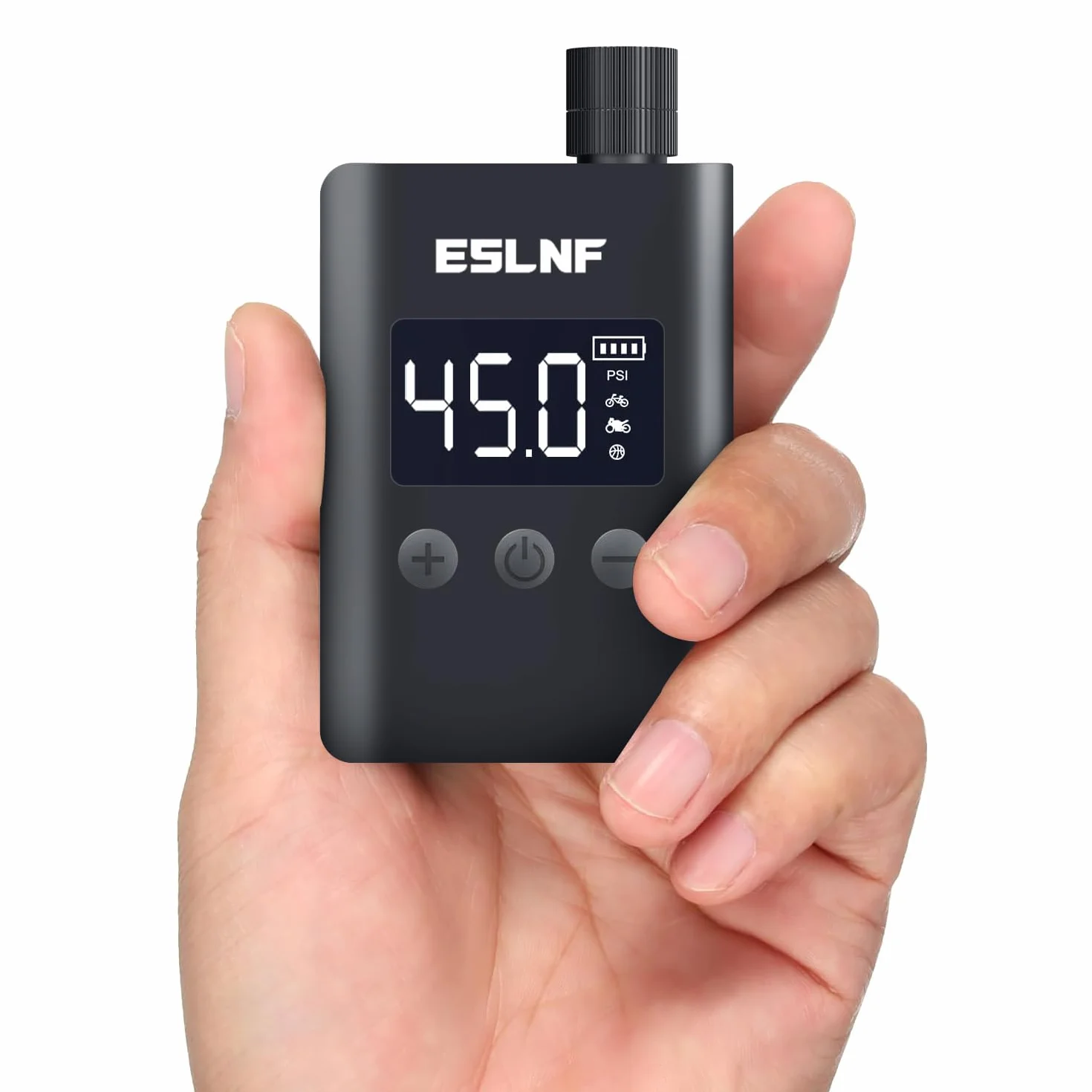 NXPGKEA Mini pompe à vélo électrique avec jauge de pression numérique LCD, pompe à air ultra petite 120 psi, batterie rechargeable de type C, pour ballons de vélo et moto