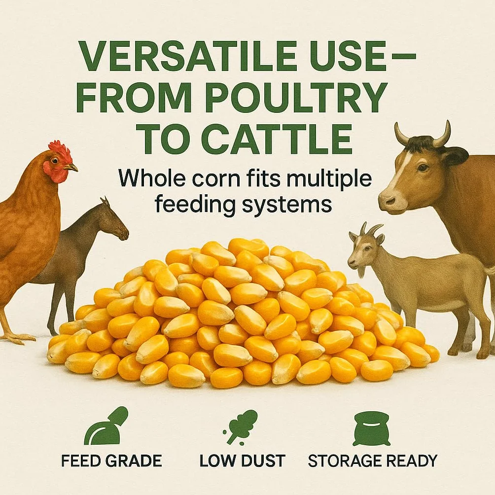 GiDeli Maïs jaune 10 kg – Grains de maïs entiers pour poules, canards, chevaux et pigeons