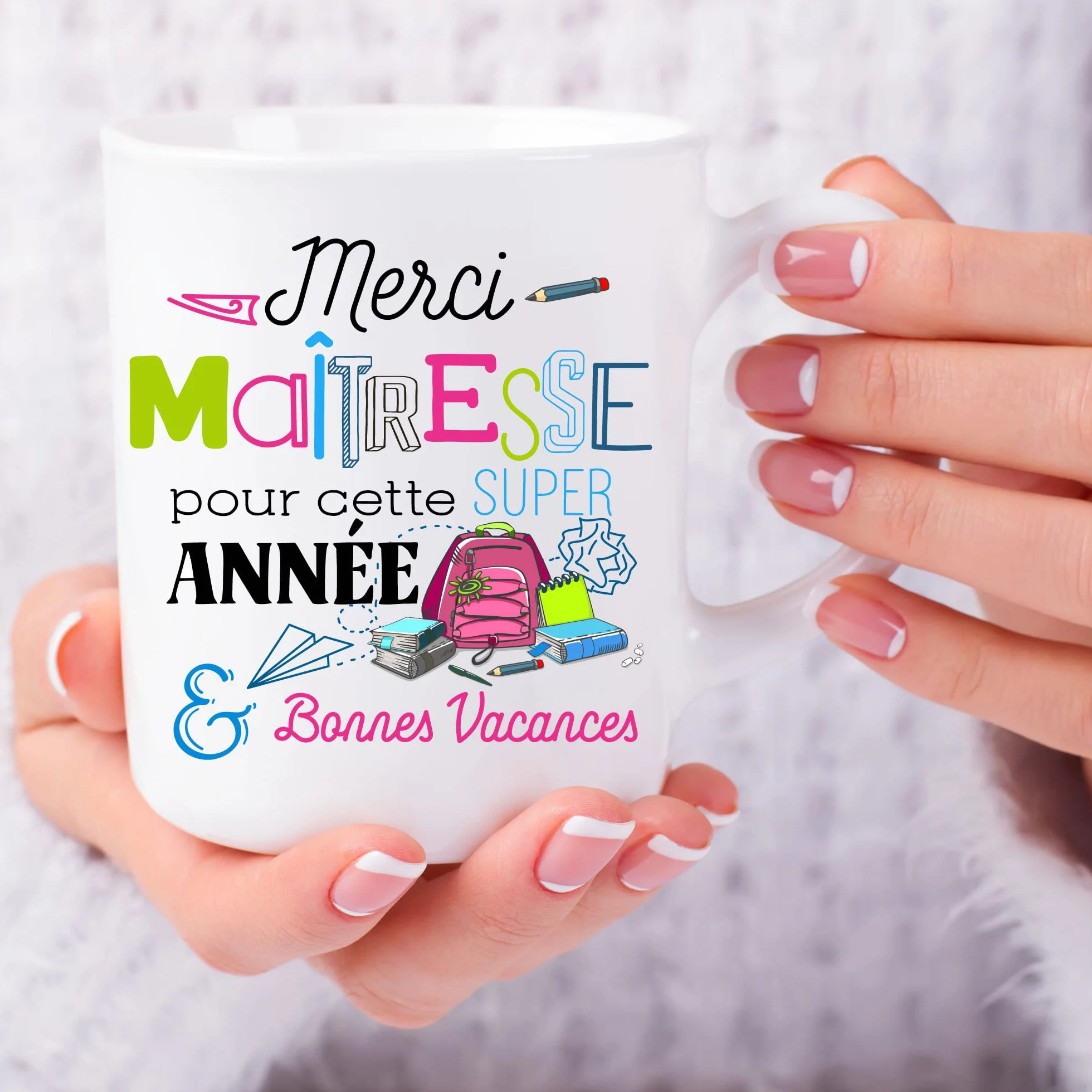 Mug Cadeau Fin d'Année Scolaire Maîtresse 11oz 320ML