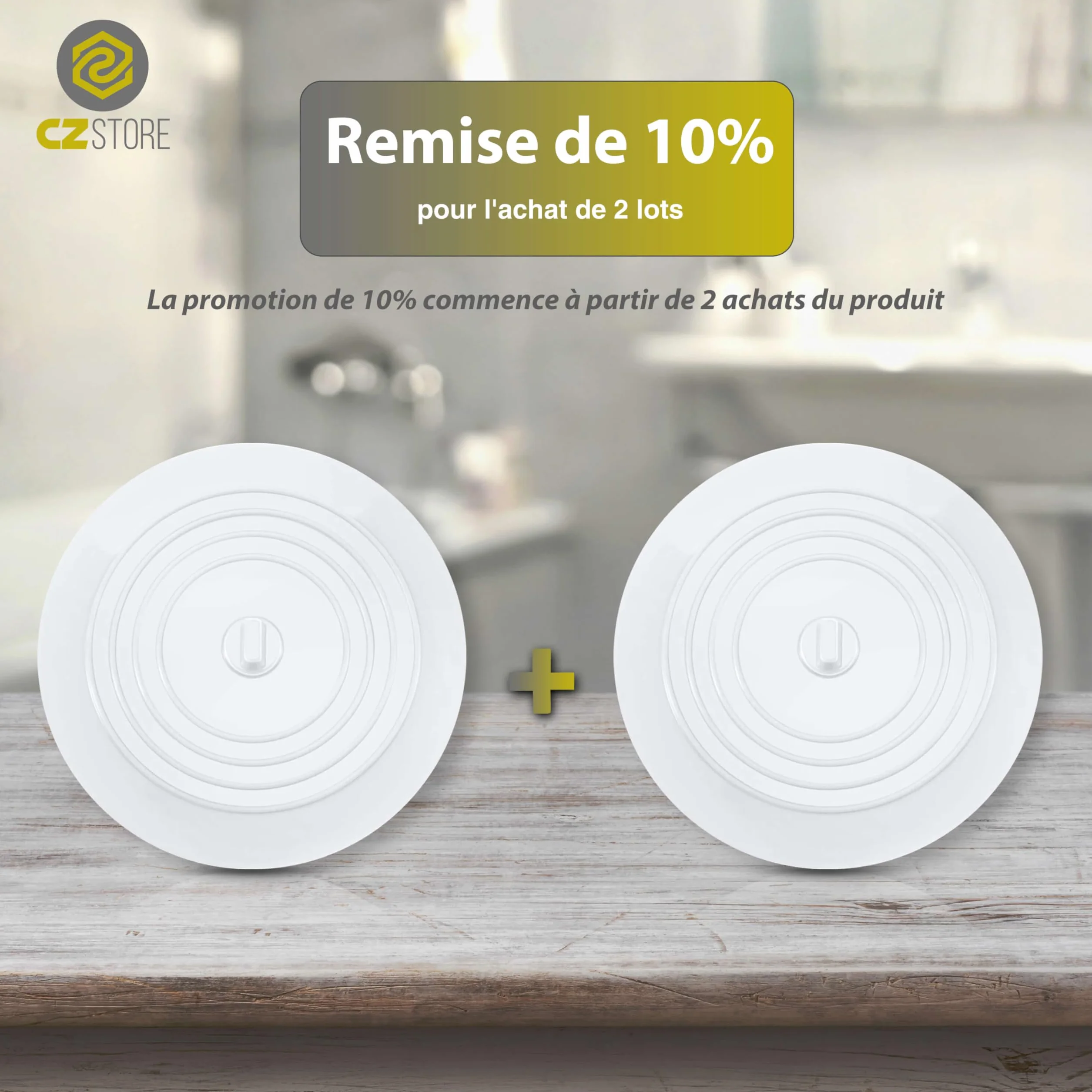 Bouchon Baignoire Silicone 15,2 CM - Bouchon Evier Cuisine Lavabo Salle de Bains