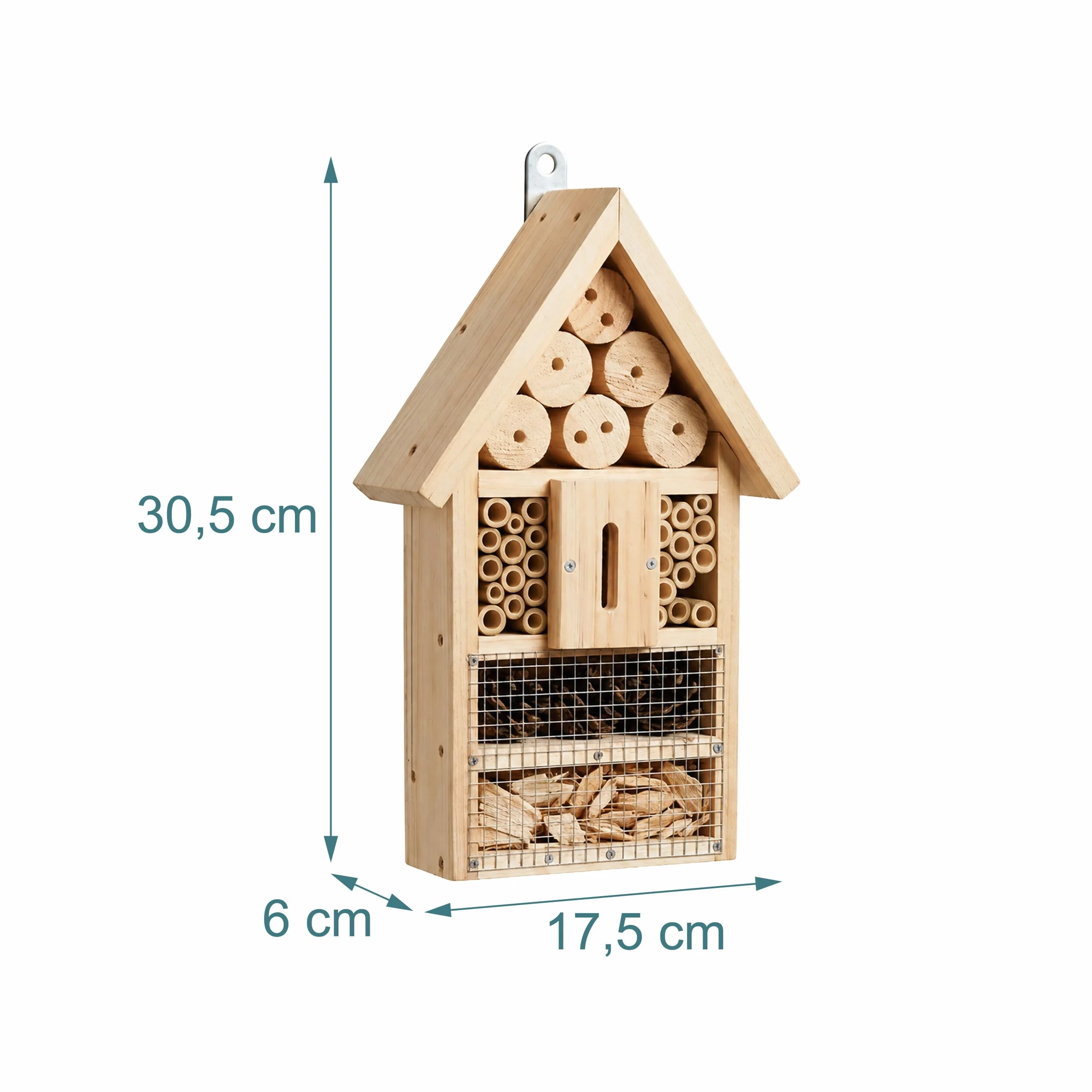 Relaxdays Hôtel à Insectes kit à Monter en Bois 30,5×17,5×6 cm à Suspendre Jardin