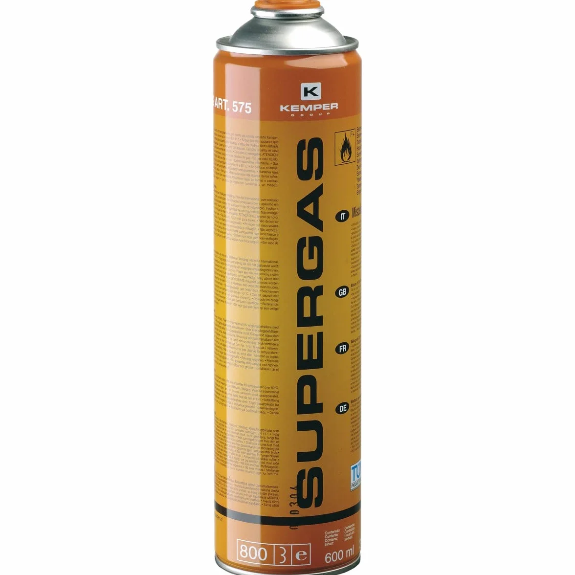 KEMPER - Cartouches gaz 330g Pack de 6 Bouteilles Butane propane 600ml Bonbonne gaz universelle valve 7/16
