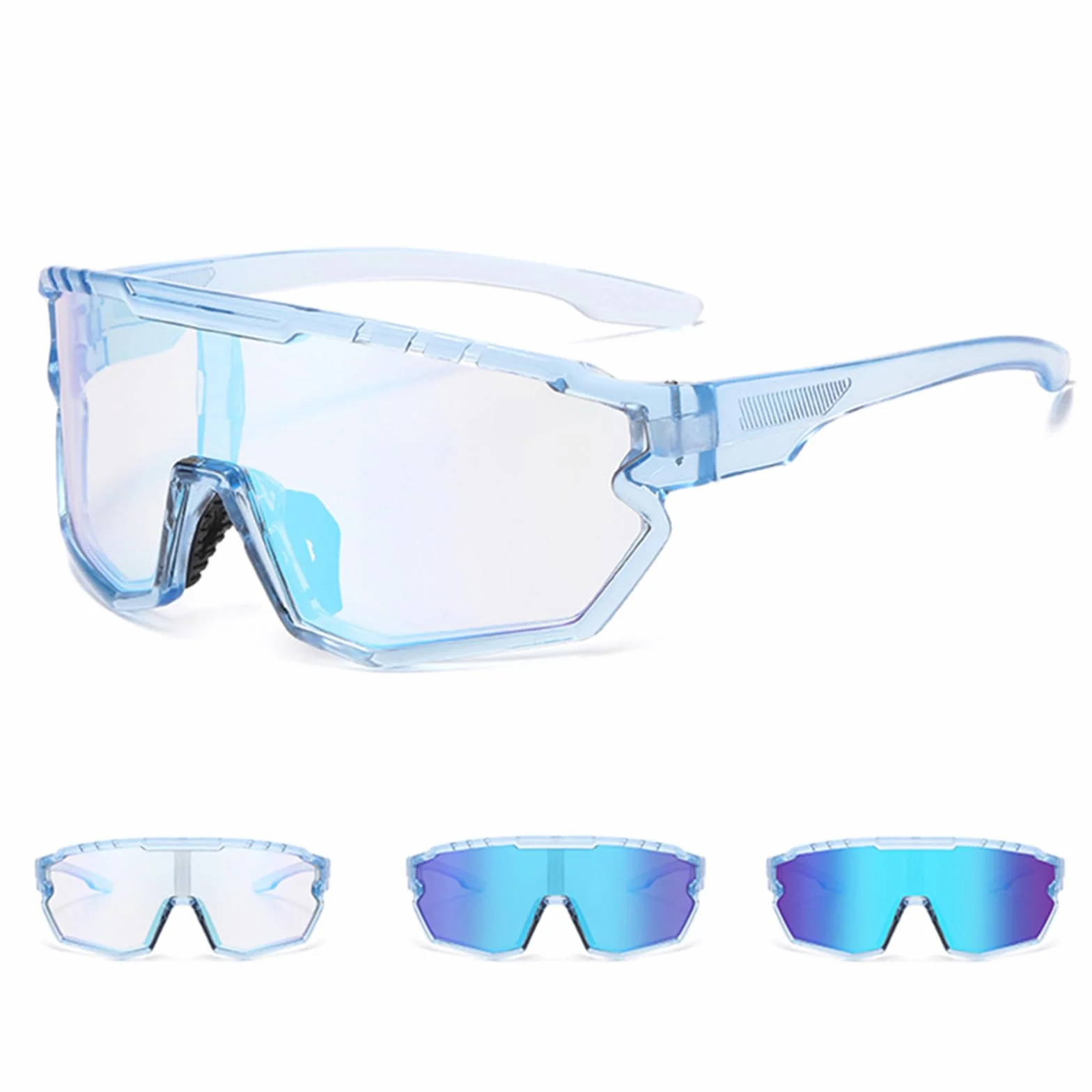 Lunette de Cyclisme Photochromique Homme Femme Lunette Vélo VTT Anti-UV400 Lunettes Photochromiques lunettes Running