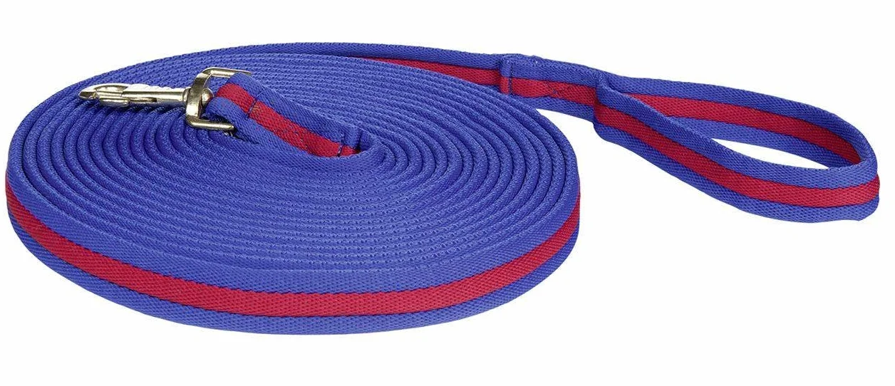 HKM Soft Longe Bleu Bleuet/Rouge 800 cm